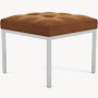 Florence Knoll Relaxed Stool - Knoll Velvet, Cloister, Pol Chrome