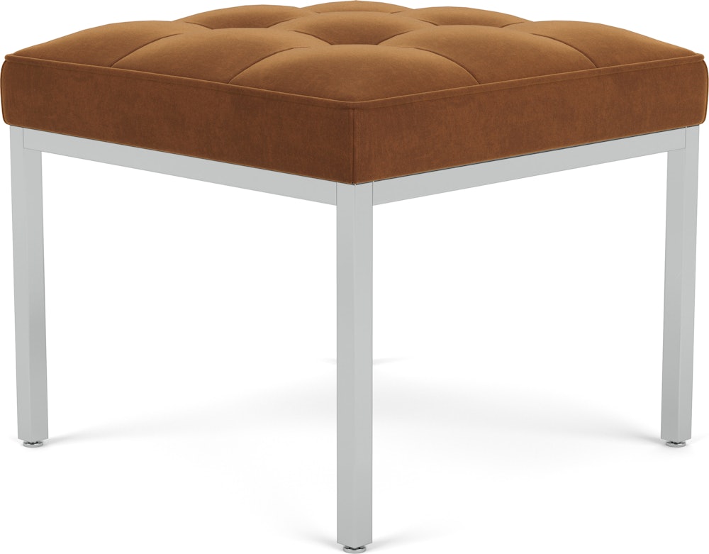 Florence Knoll Relaxed Stool - Knoll Velvet, Cloister, Pol Chrome