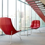 Jehs+Laub Lounge Chair in red with MR Table 