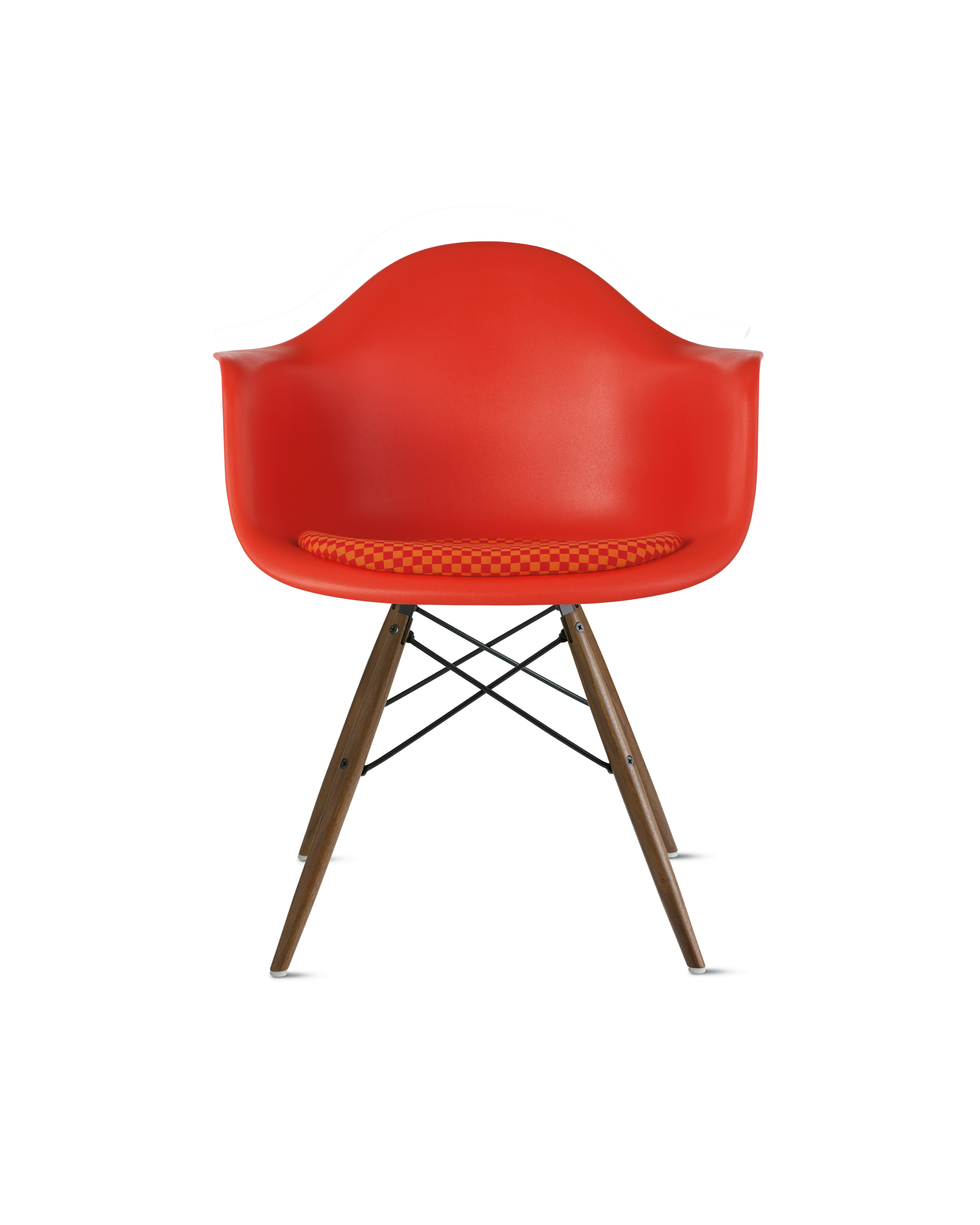 Eames Molded Plastic Armchair with Seat Pad