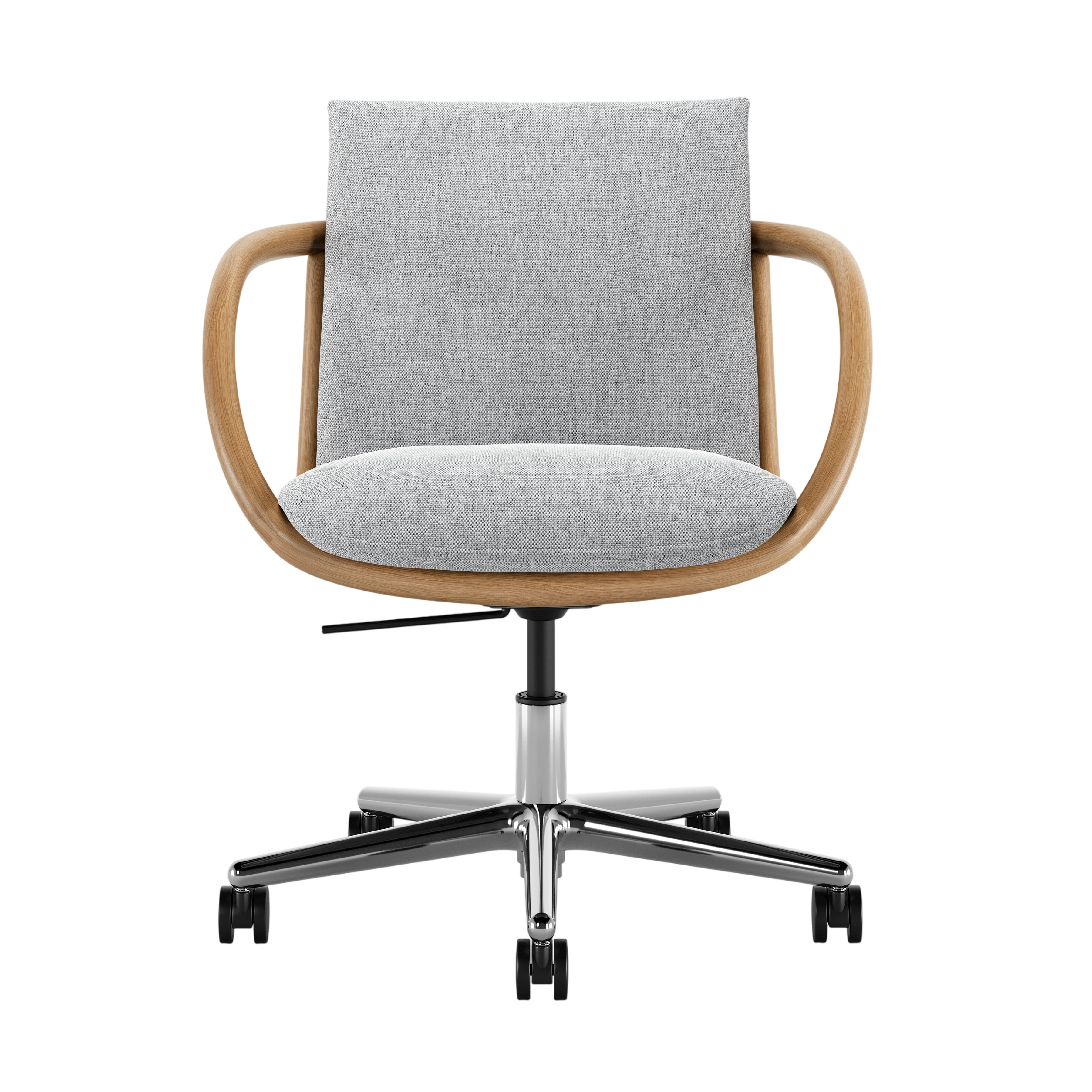 Full Loop Task Chair - Mode Intaglio,  Oak,  Polished Aluminum