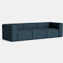 Mags 3 Seat Sofa - Pecora, Blue