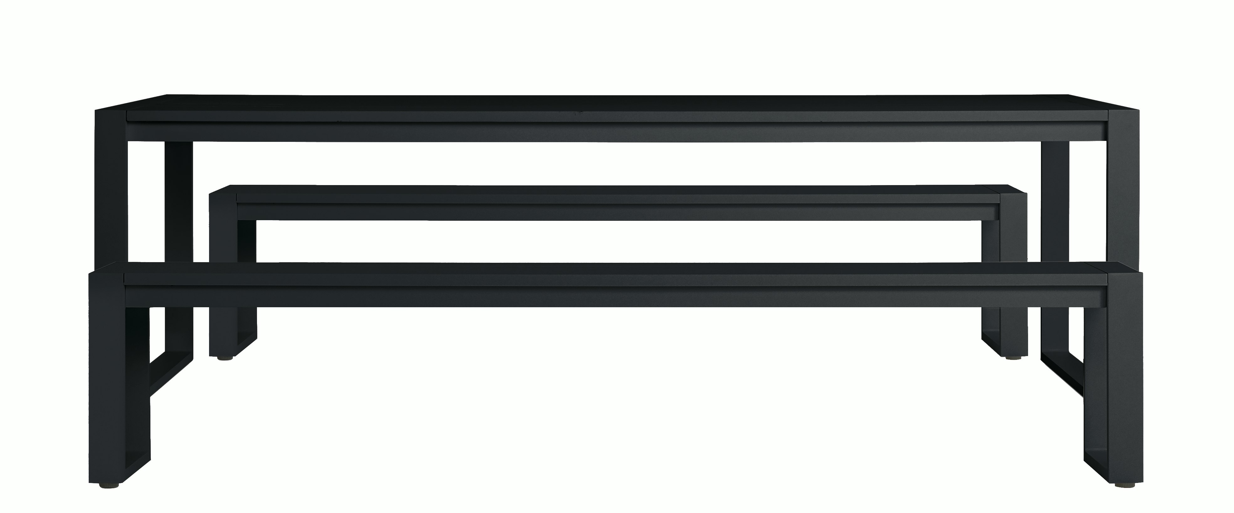 Eos Communal Table Set, 2 Benches