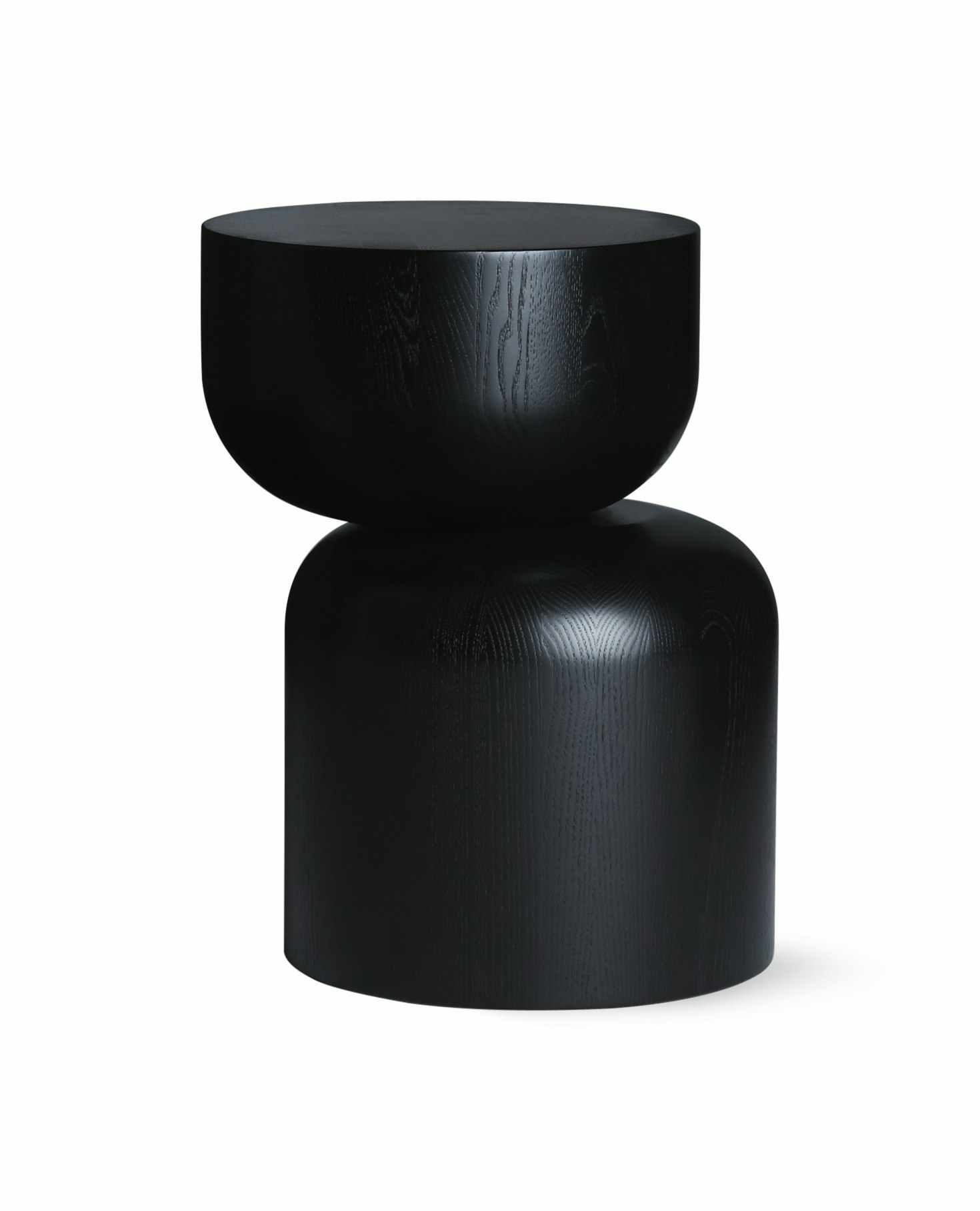 A Hew Side Table in a painted black finish.