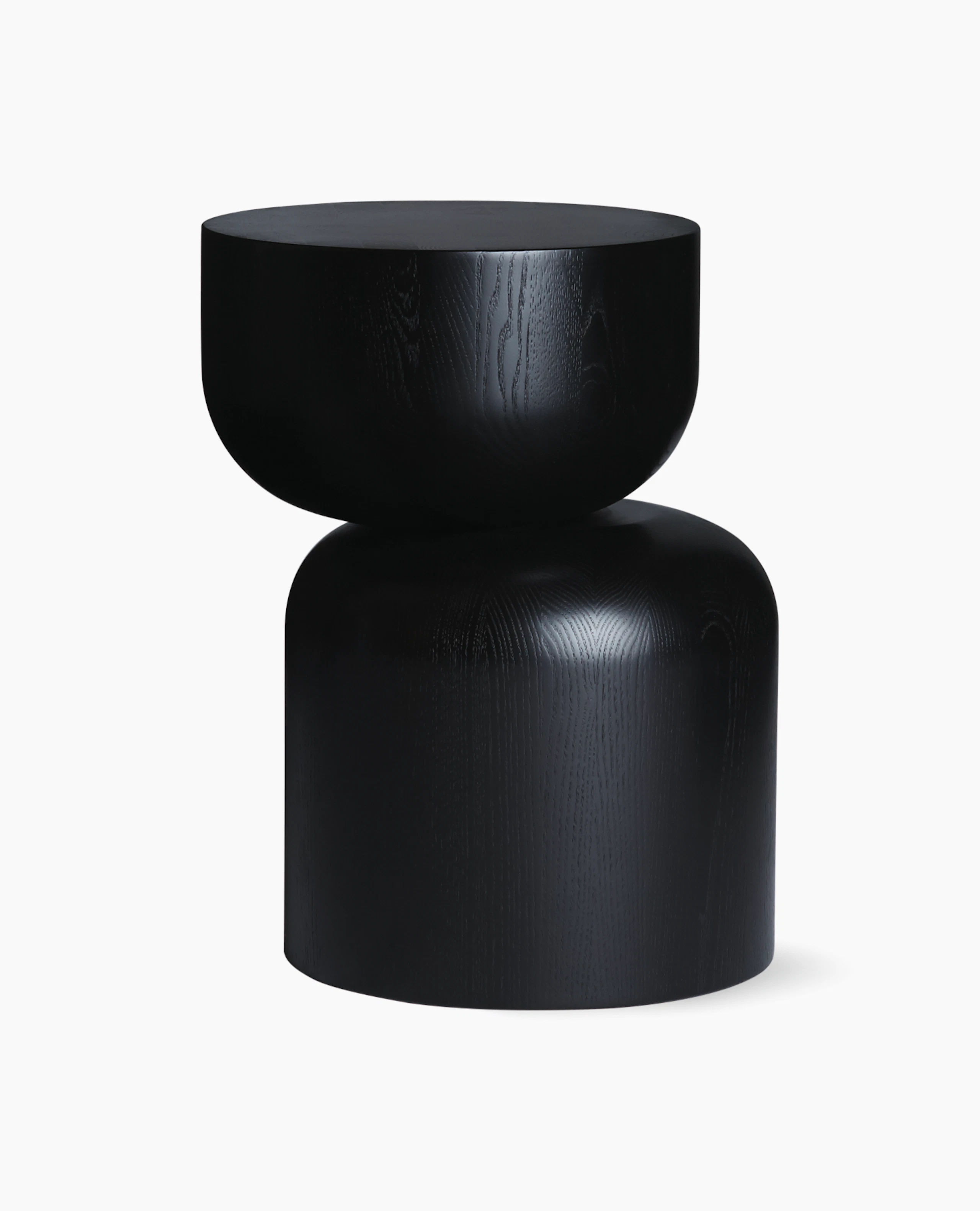 A Hew Side Table in a painted black finish.