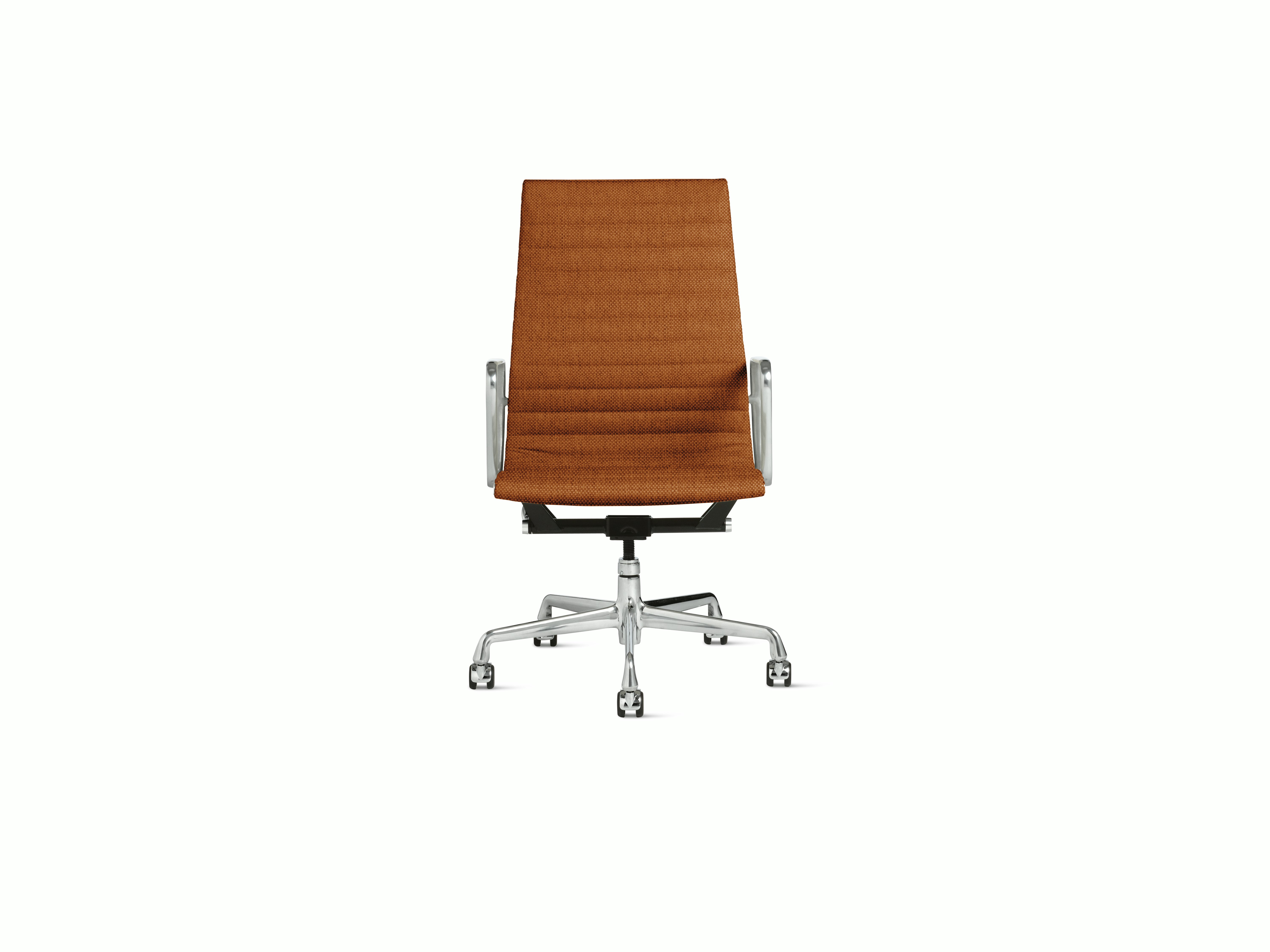 Eames Aluminum Executive Chair in Mode Rust,  Manual Lift