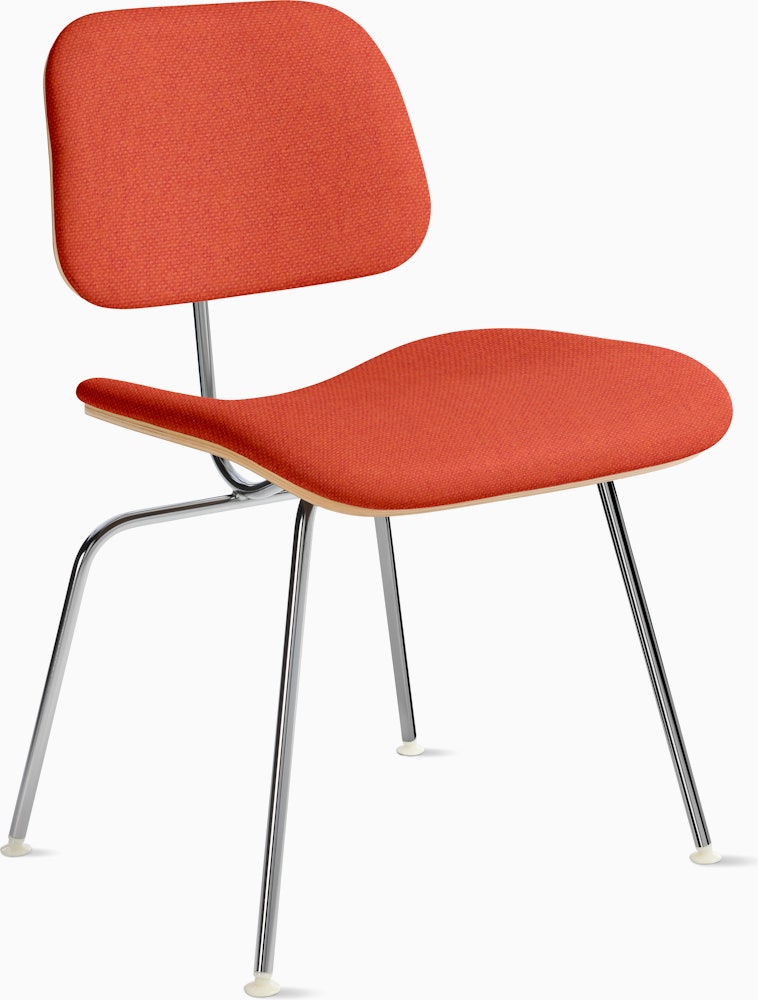 Eames Molded Plywood DCM - Upholstered,  Walnut,  Beck,  Curio,  Chrome
