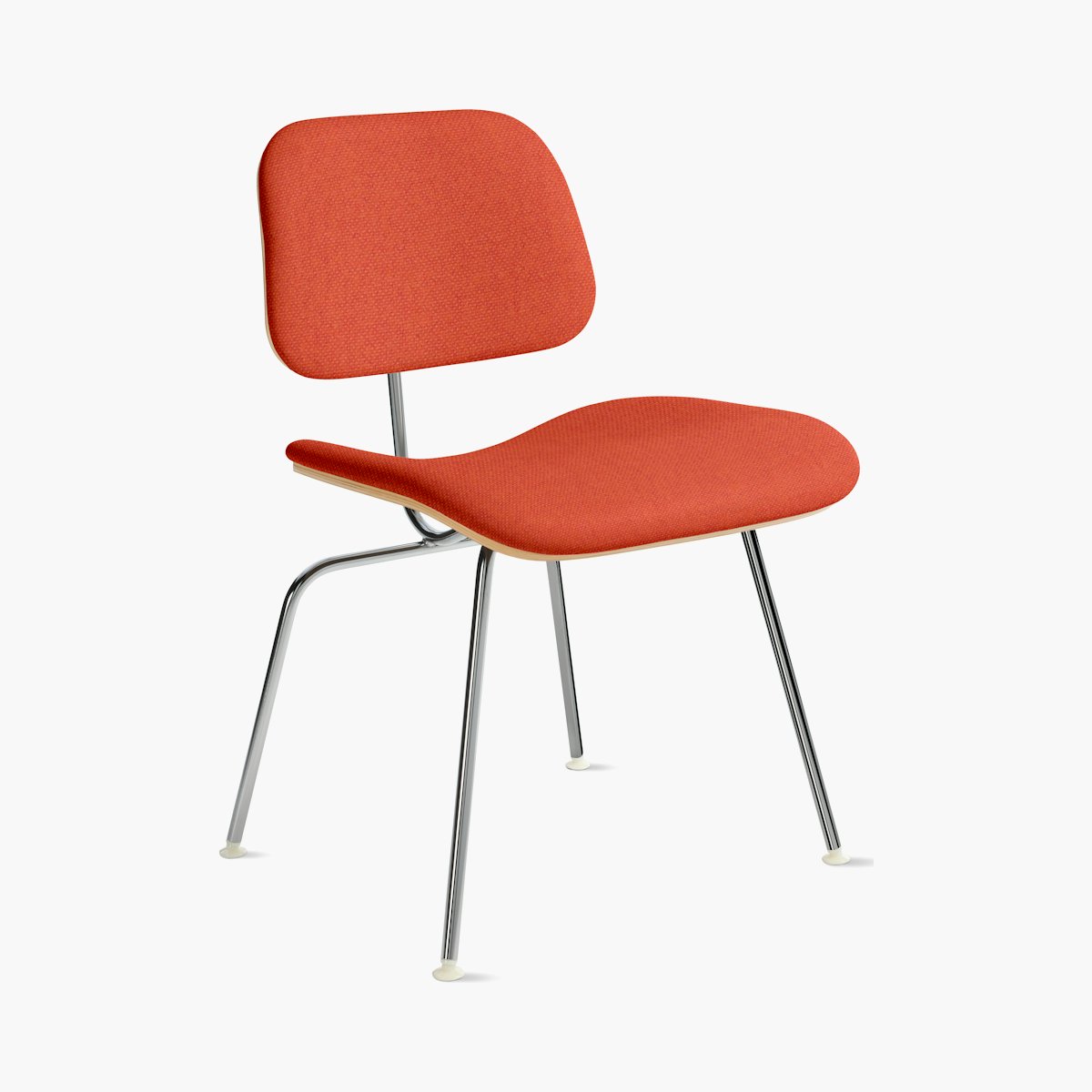 Eames Molded Plywood Dining Chair Metal Base (DCM) Eames Molded Plywood Dining Chair Metal Base (DCM), Upholstered