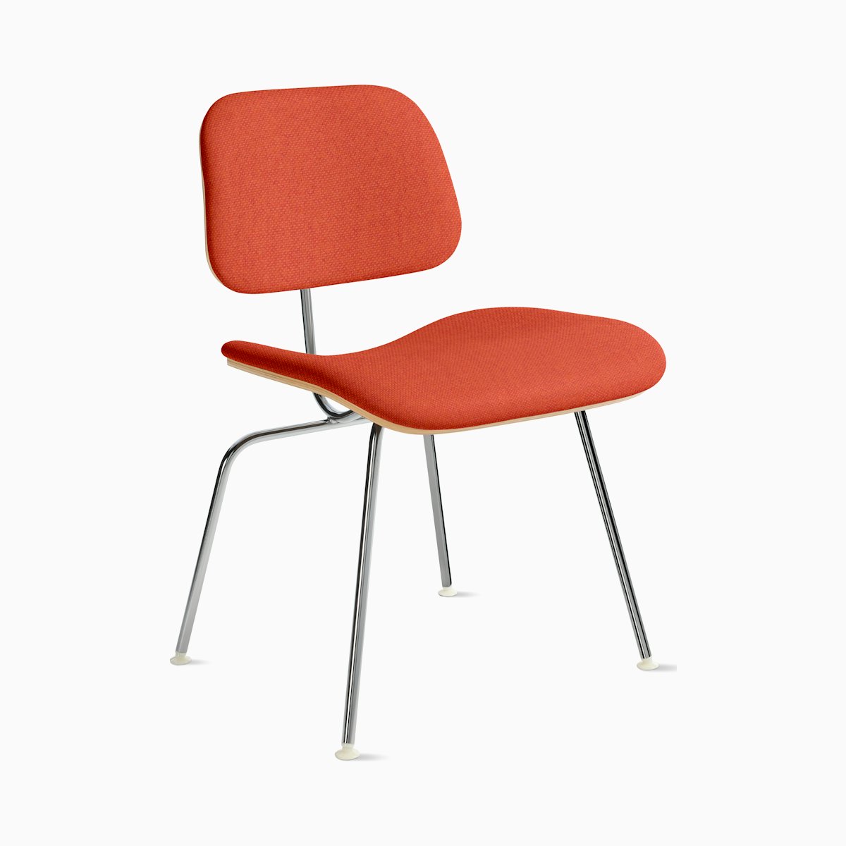 Eames Molded Plywood Dining Chair Metal Base (DCM) Eames Molded Plywood Dining Chair Metal Base (DCM), Upholstered