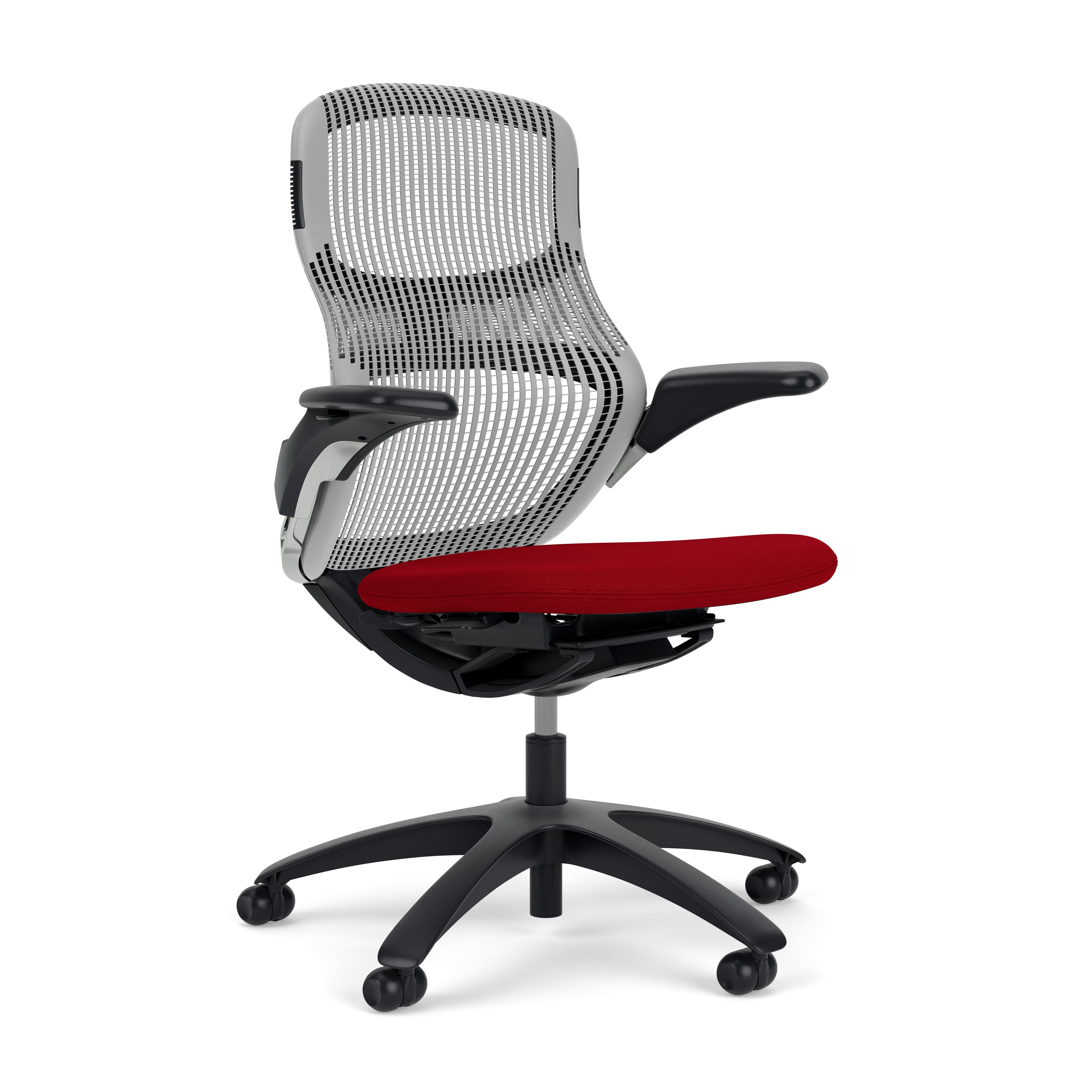 Generation Chair - Dark, Height Adjustable, Pebble, Generation, Firecracker, Plastic Standard, Hard Wheel