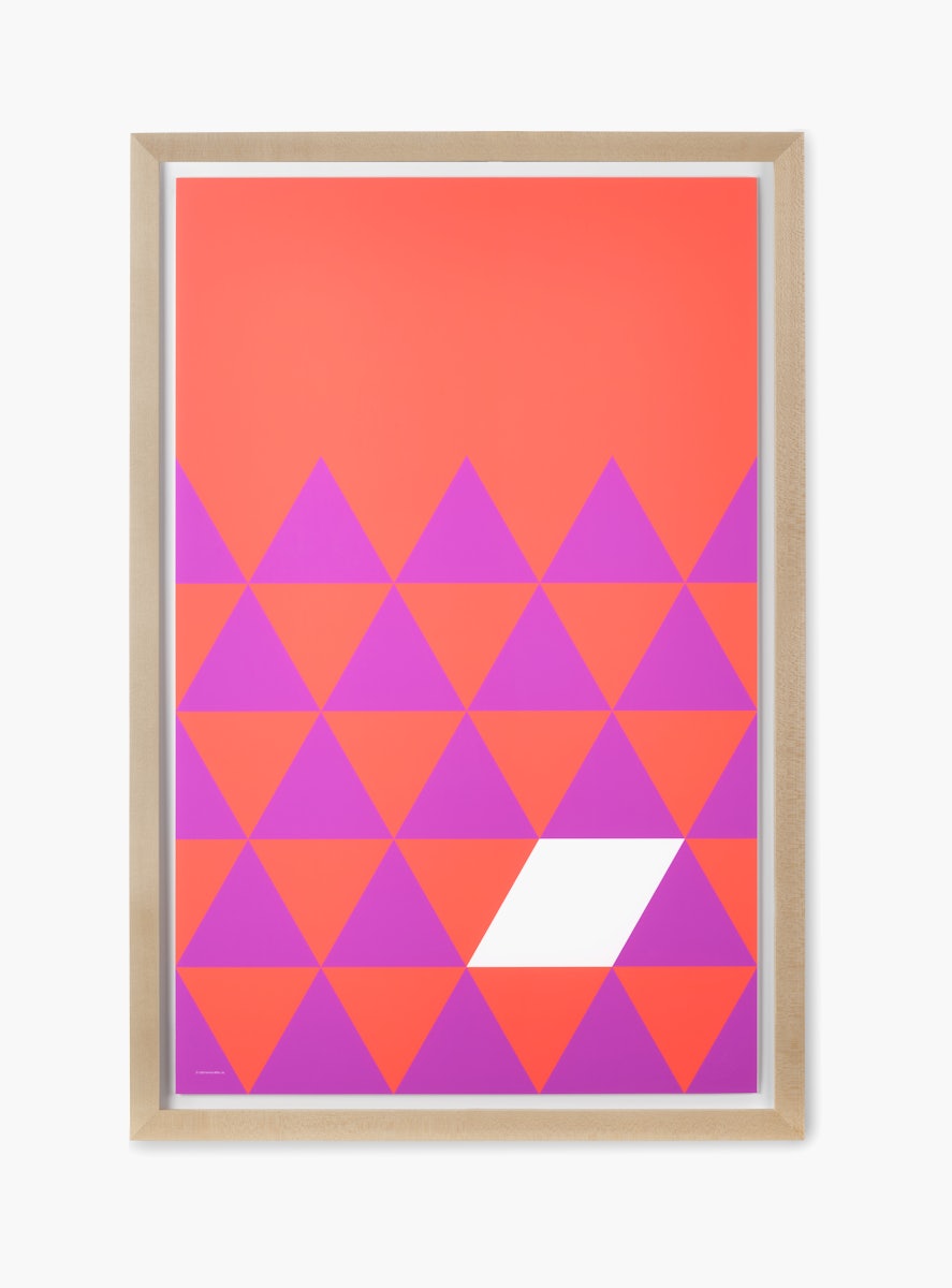 Nelson Pop Art Purple Triangles Framed Poster