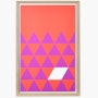 Nelson Pop Art Purple Triangles Poster Nelson Pop Art Purple Triangles Framed Poster