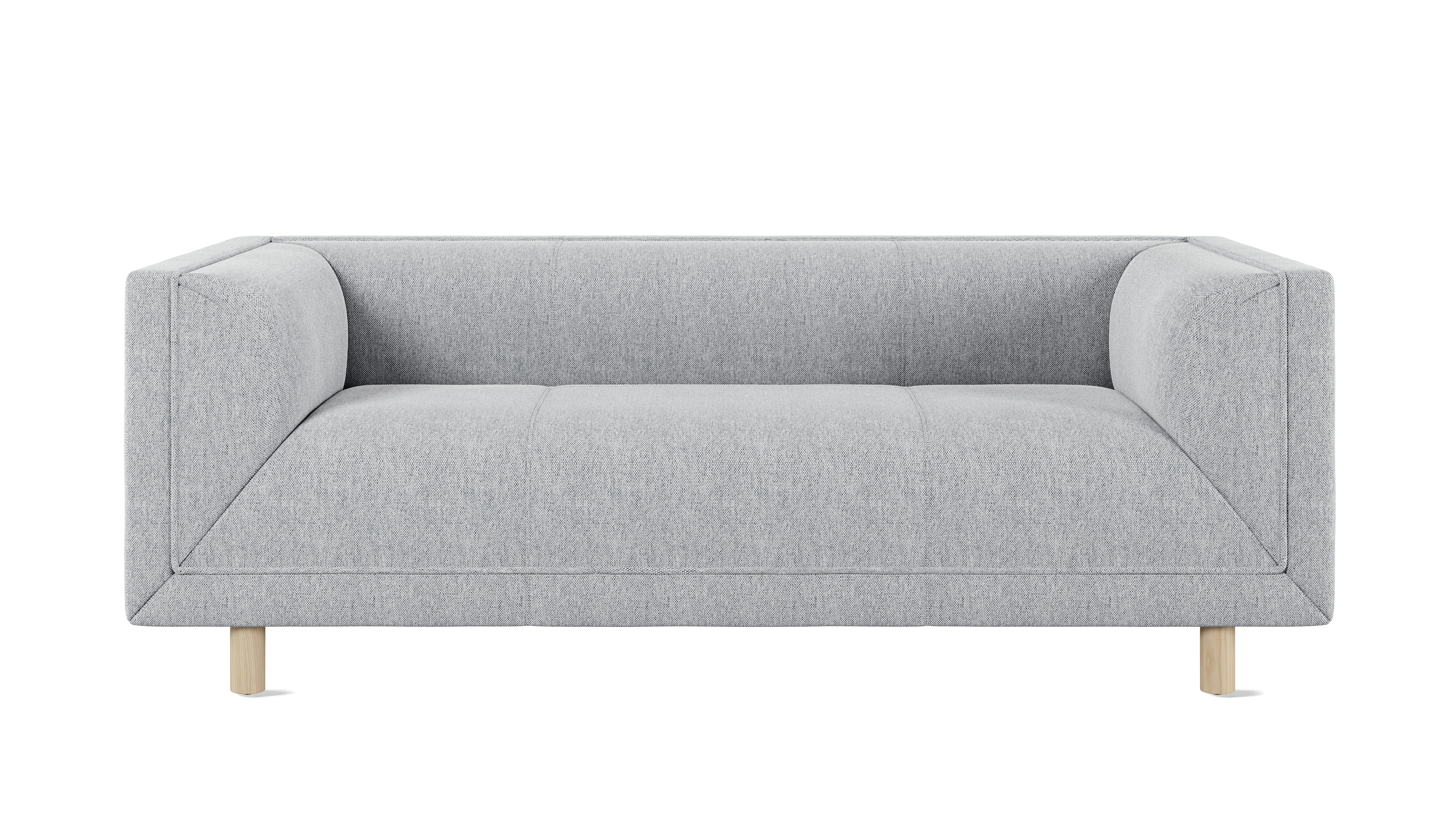 Rolled Arm Sofa 72,  Mode  Intaglio,  White Ash