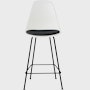 Eames Molded Plastic Counter Stool with Seat Pad