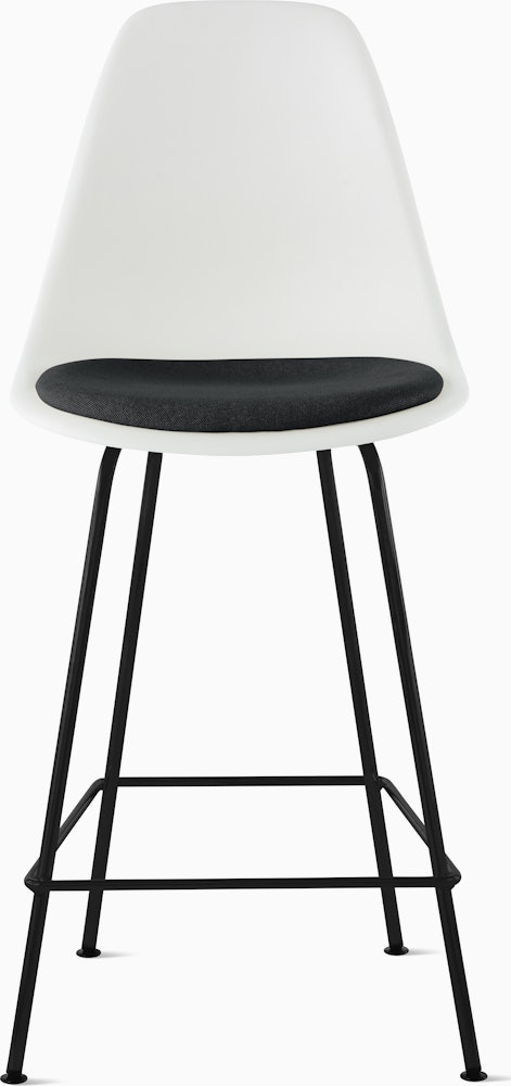 Eames Molded Plastic Counter Stool with Seat Pad