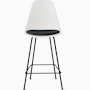 Eames Molded Plastic Stool with Seat Pad Eames Molded Plastic Stool with Seat Pad