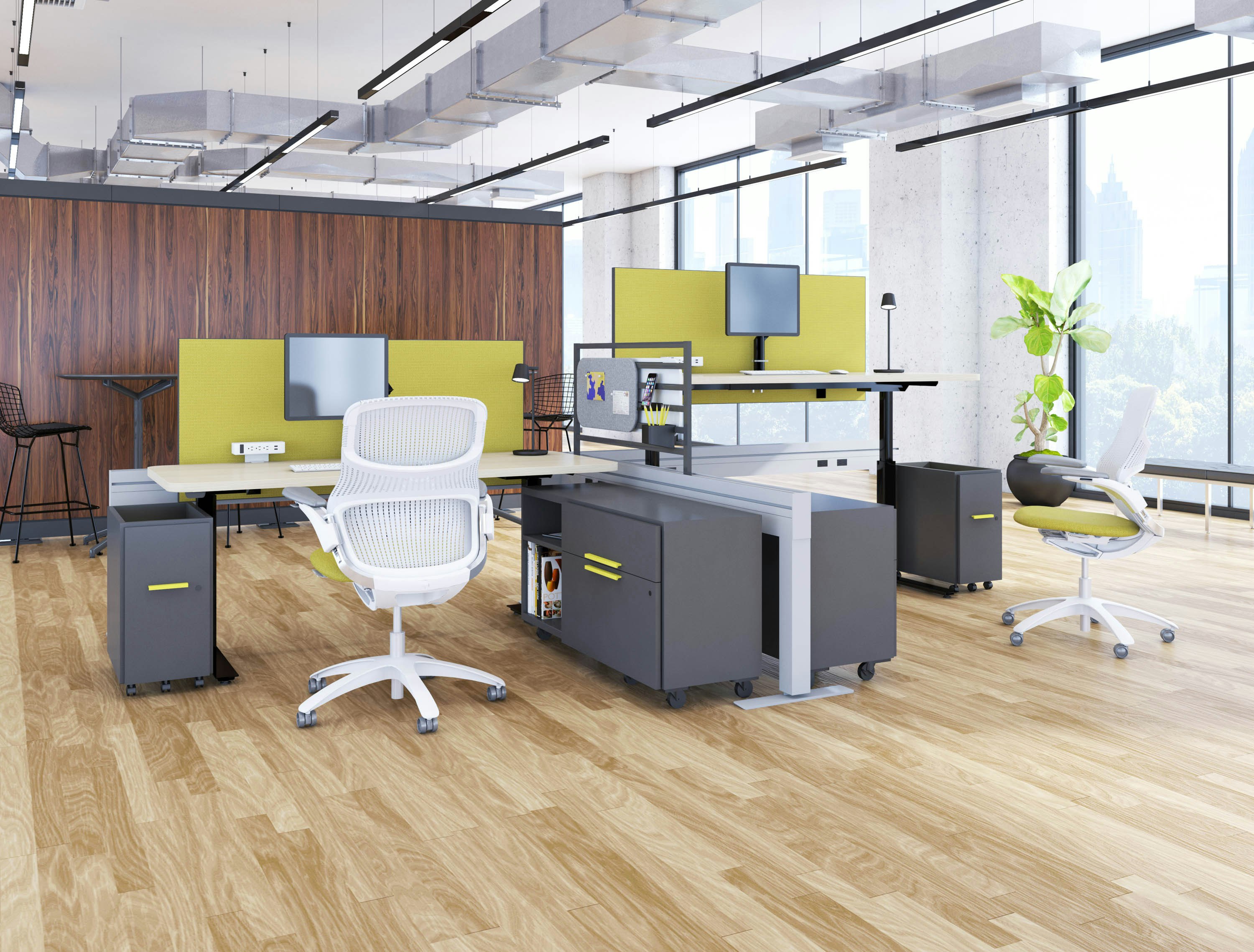 k.stand height adjustbale generation gen anchor canary yellow accent color mobile credenza ped pedestal tray top muuto tip lamp accessory antenna ladder spine power beam