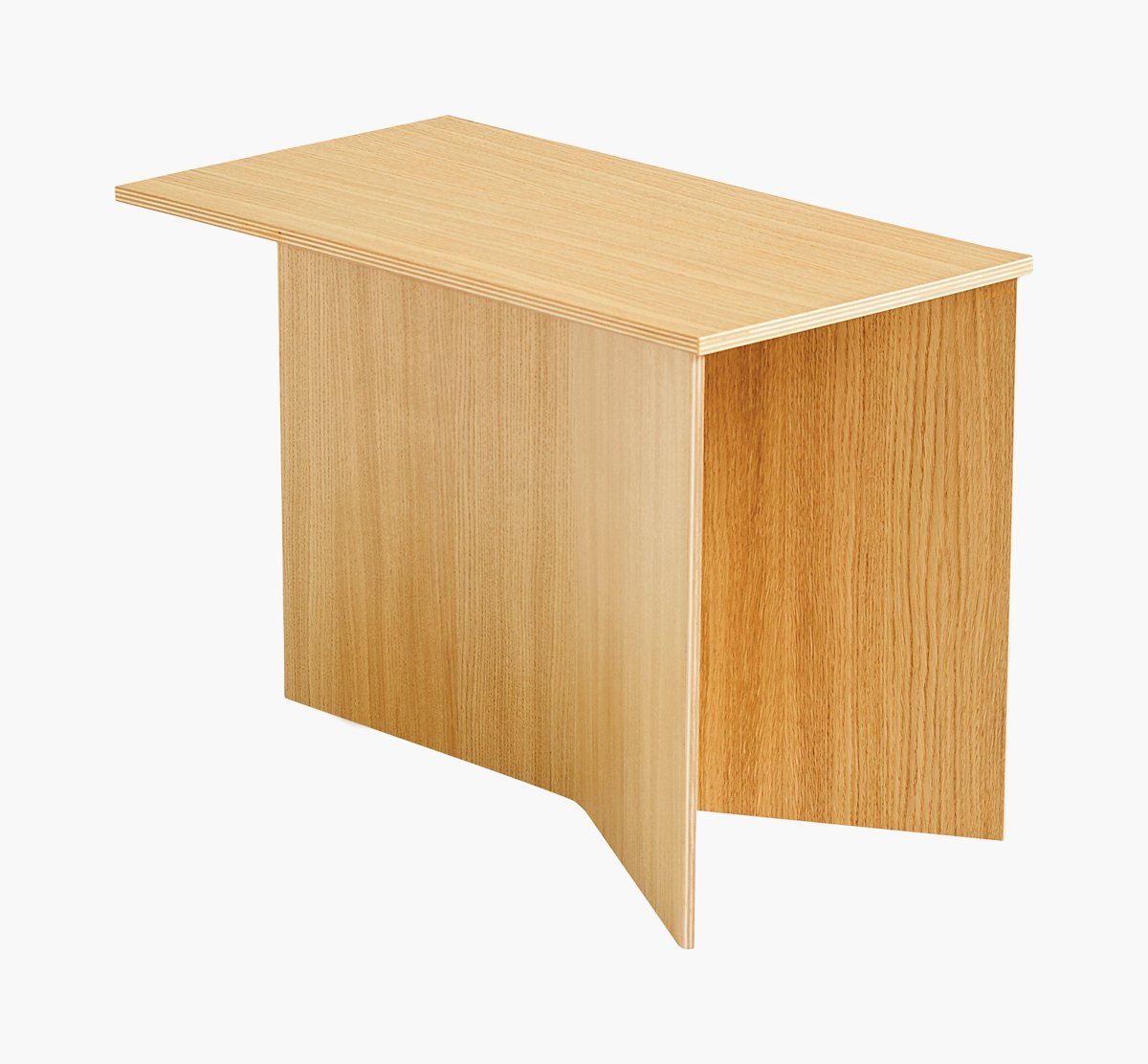 Wood Slit Side Table, Oak