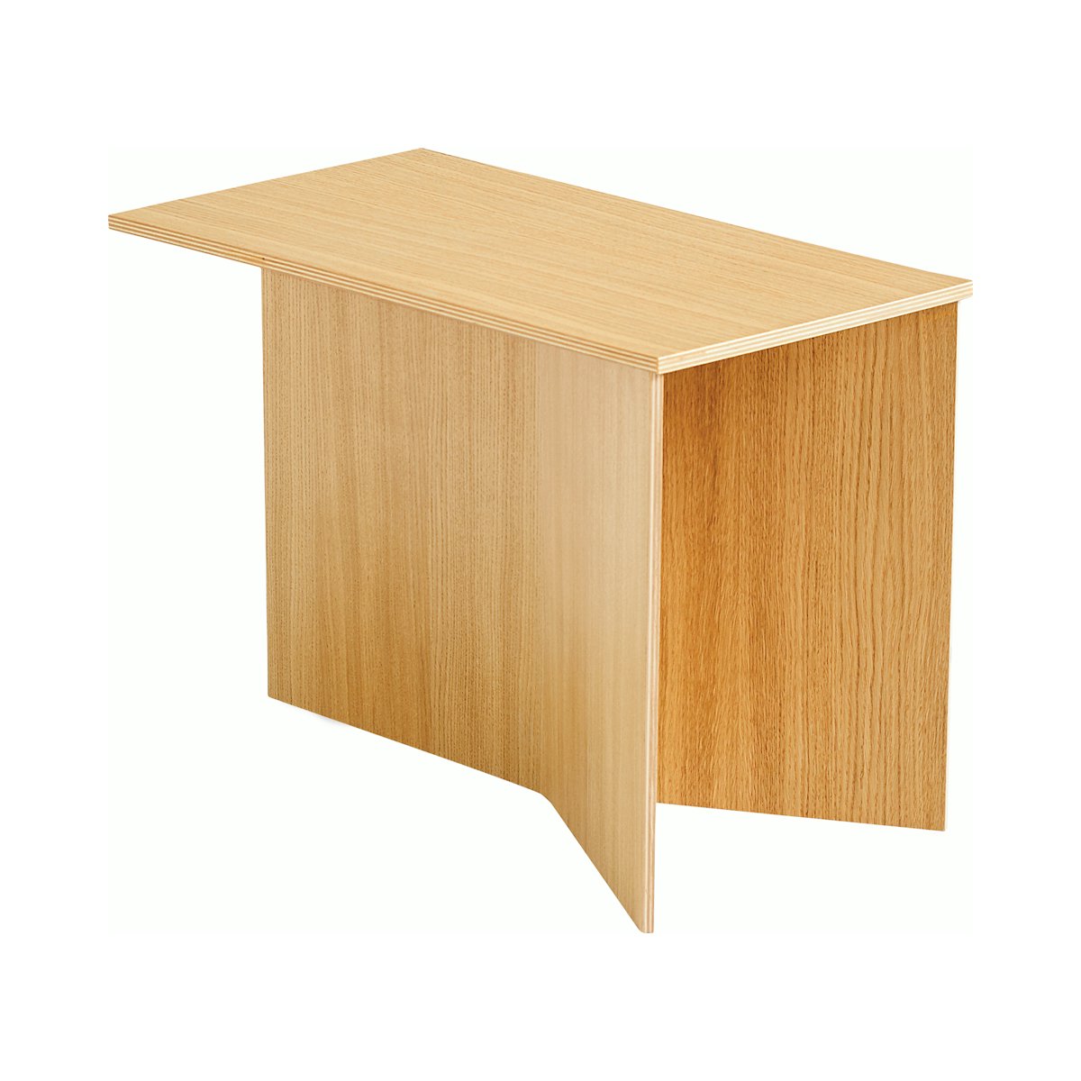 Wood Slit Side Table, Oblong