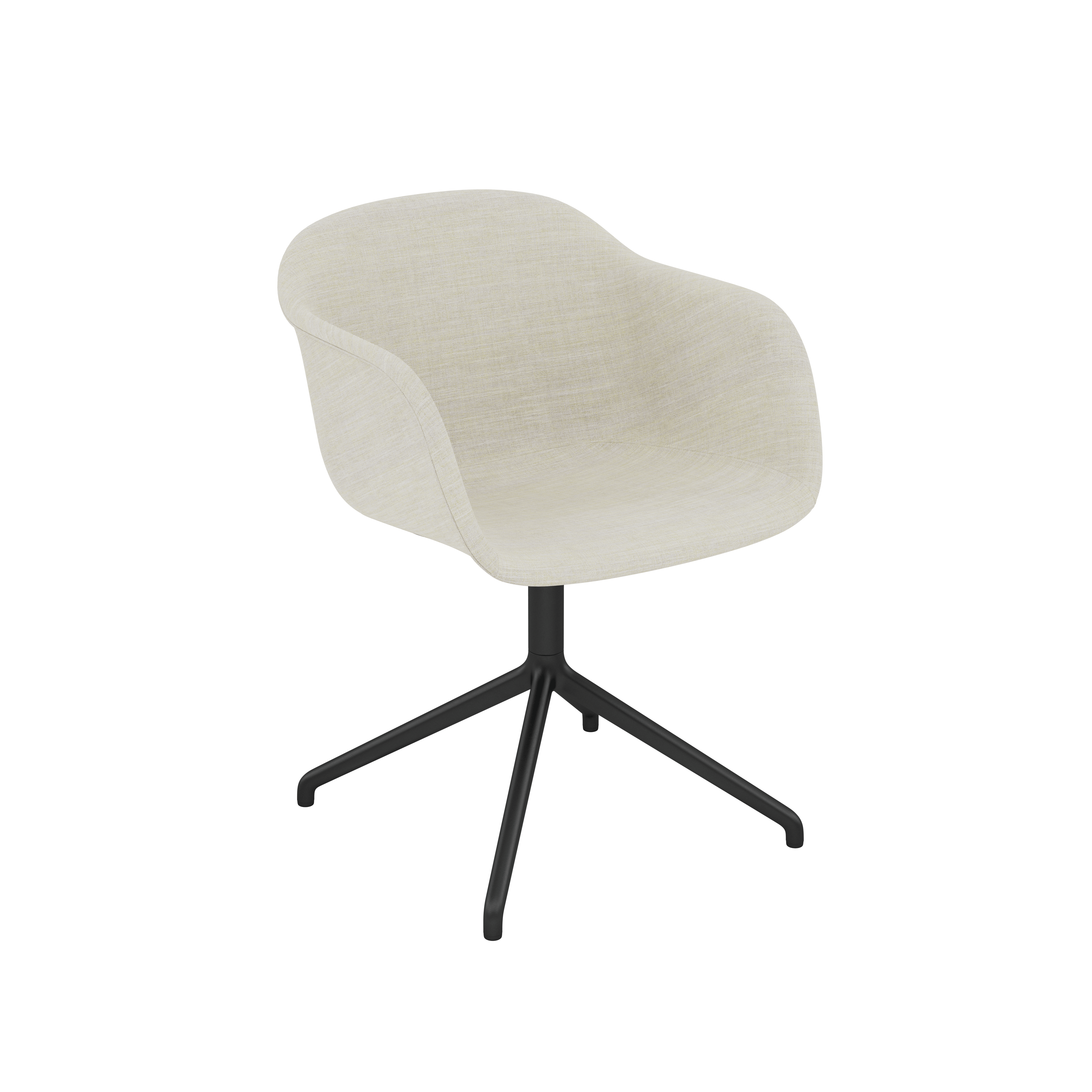 Fiber Swivel Chair - Armchair,  Remix,  223 Cream,  Black Tube