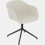 Fiber Swivel Chair - Armchair,  Remix,  223 Cream,  Black Tube