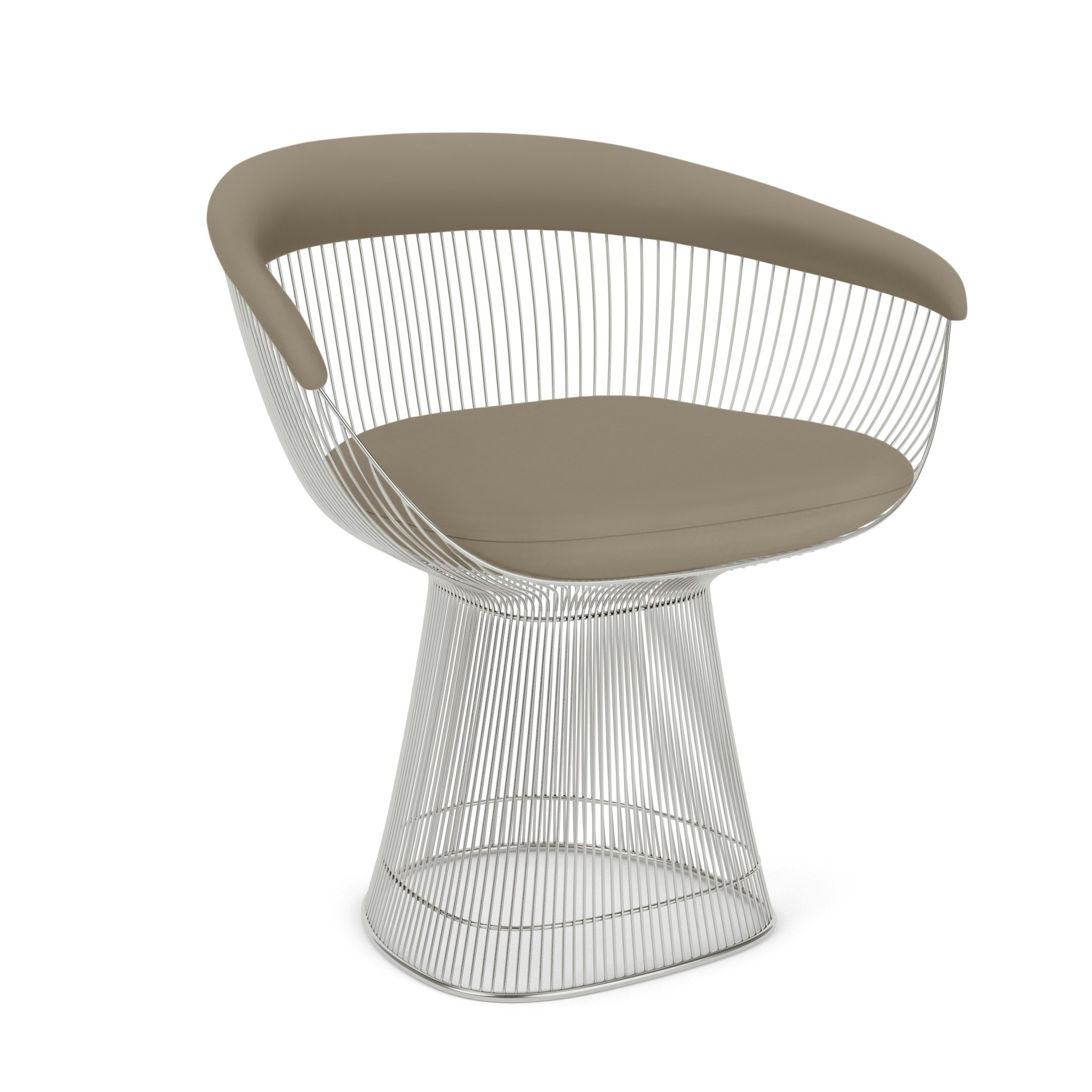 Platner Armchair - Polished Nickel,  Prairie,  Coyote