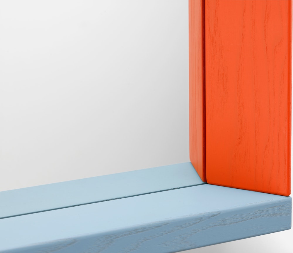 Colour Frame Mirror,  Blue/Orange,  Medium