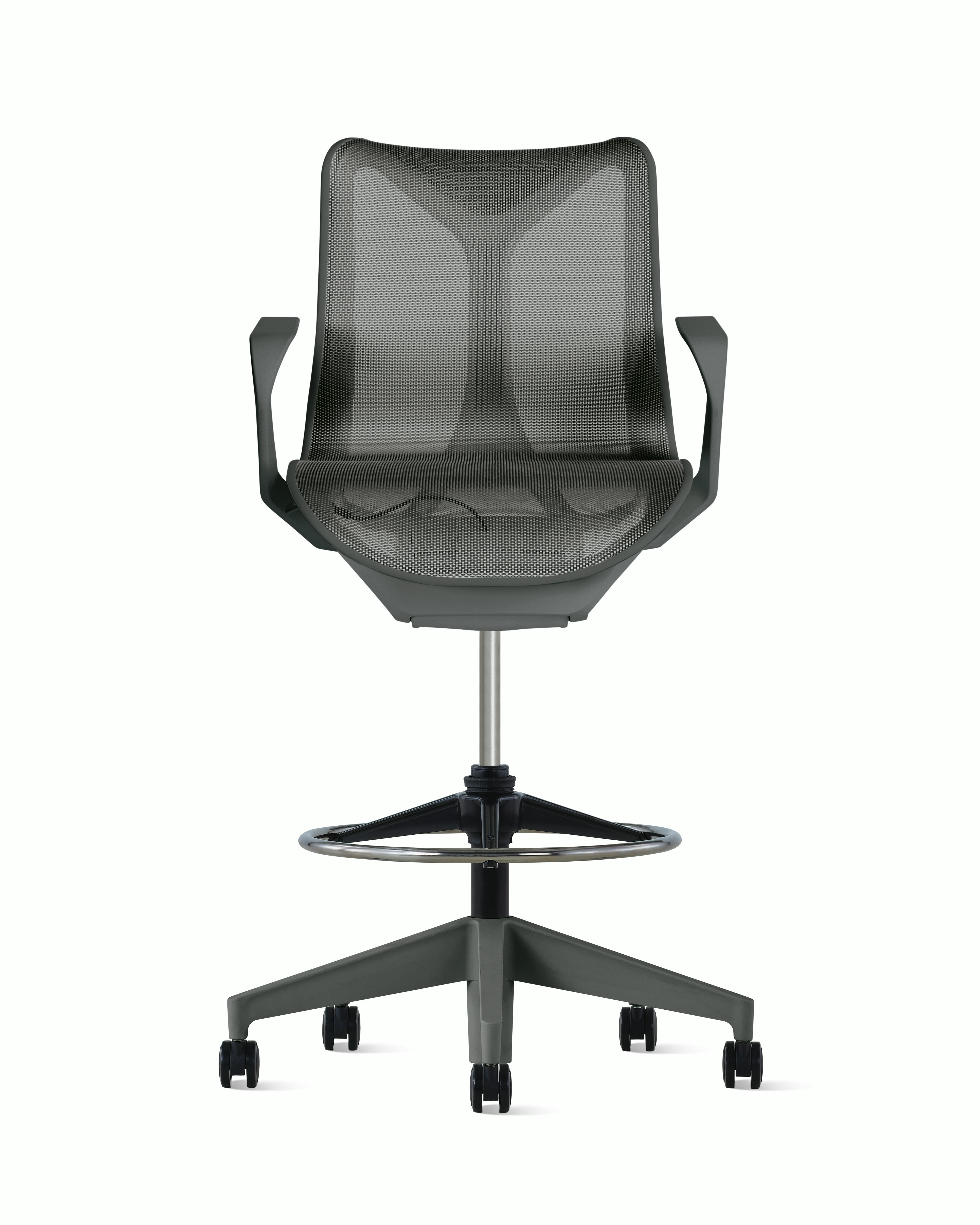 Cosm Stool Low Back Fixed Arm