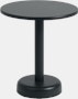 Linear Steel Side Table 16.5 x 18.5, Anthracite Black