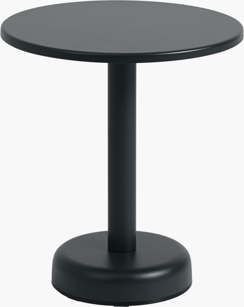 Linear Steel Side Table 16.5 x 18.5, Anthracite Black