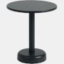 Linear Steel Side Table 16.5 x 18.5, Anthracite Black