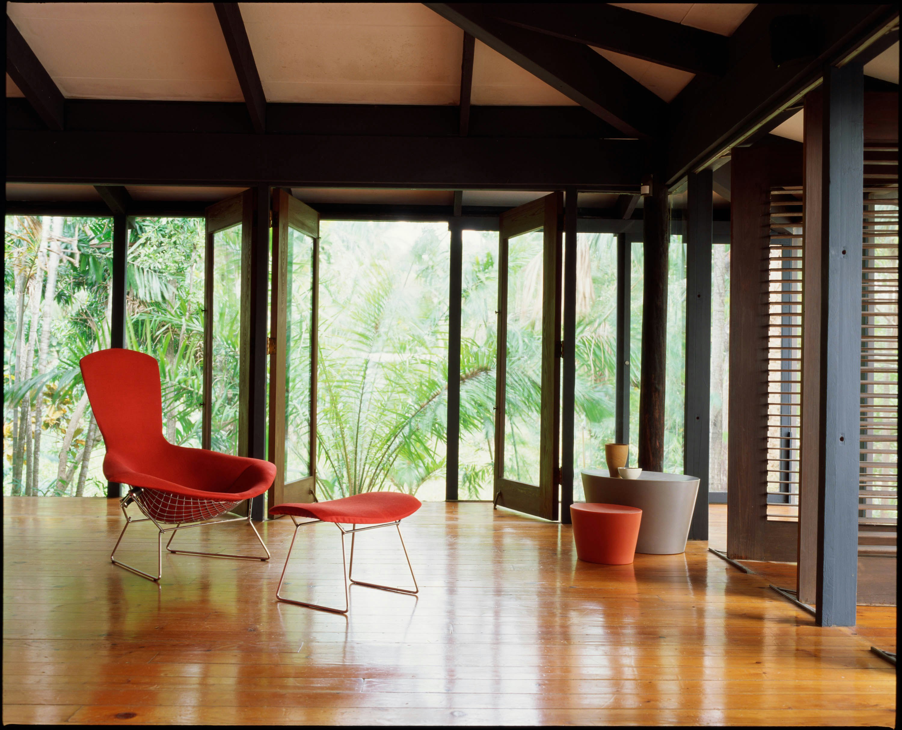 Bertoia Bird High Back Chair and Ottoman, Maya Lin