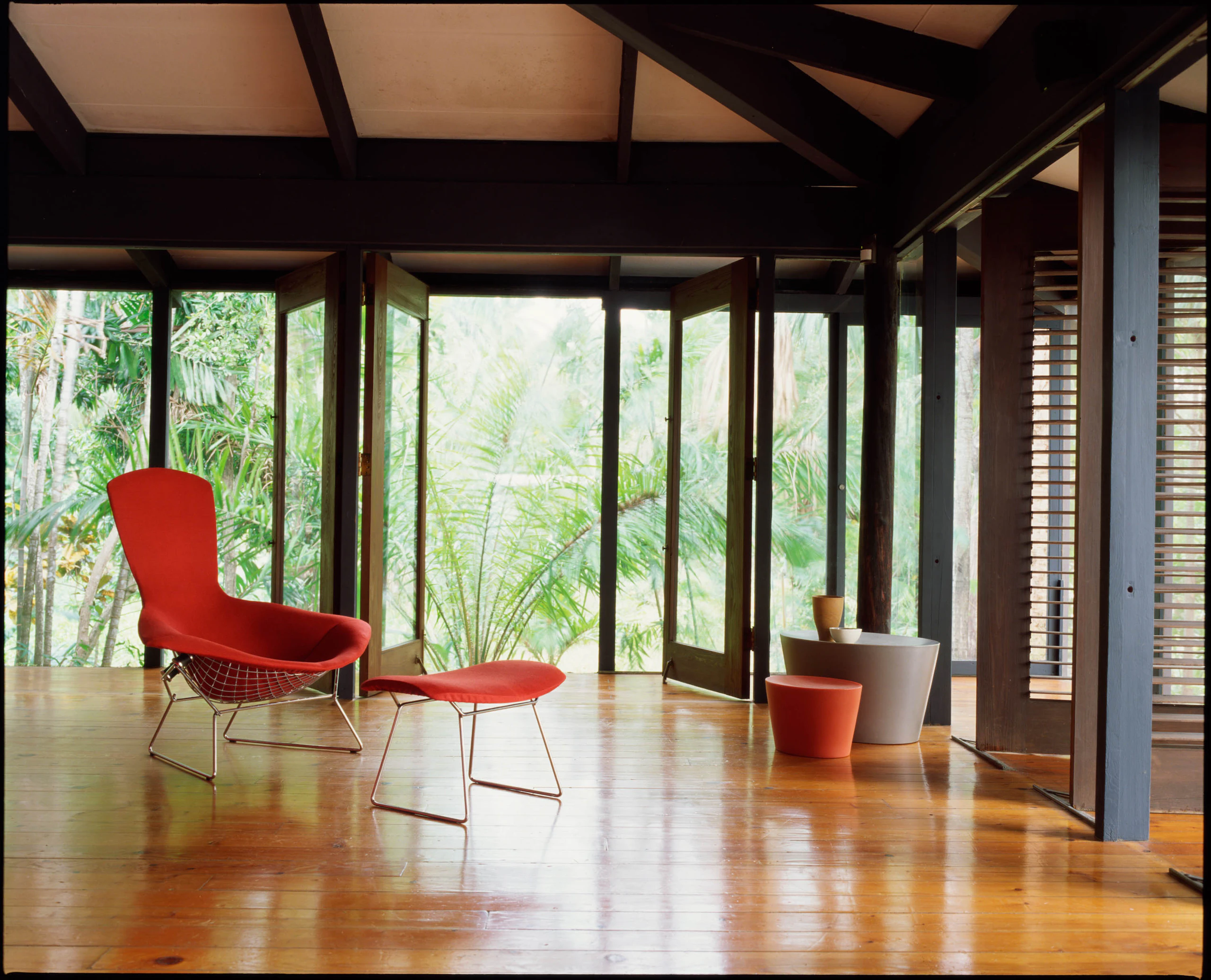 Bertoia Bird High Back Chair and Ottoman, Maya Lin