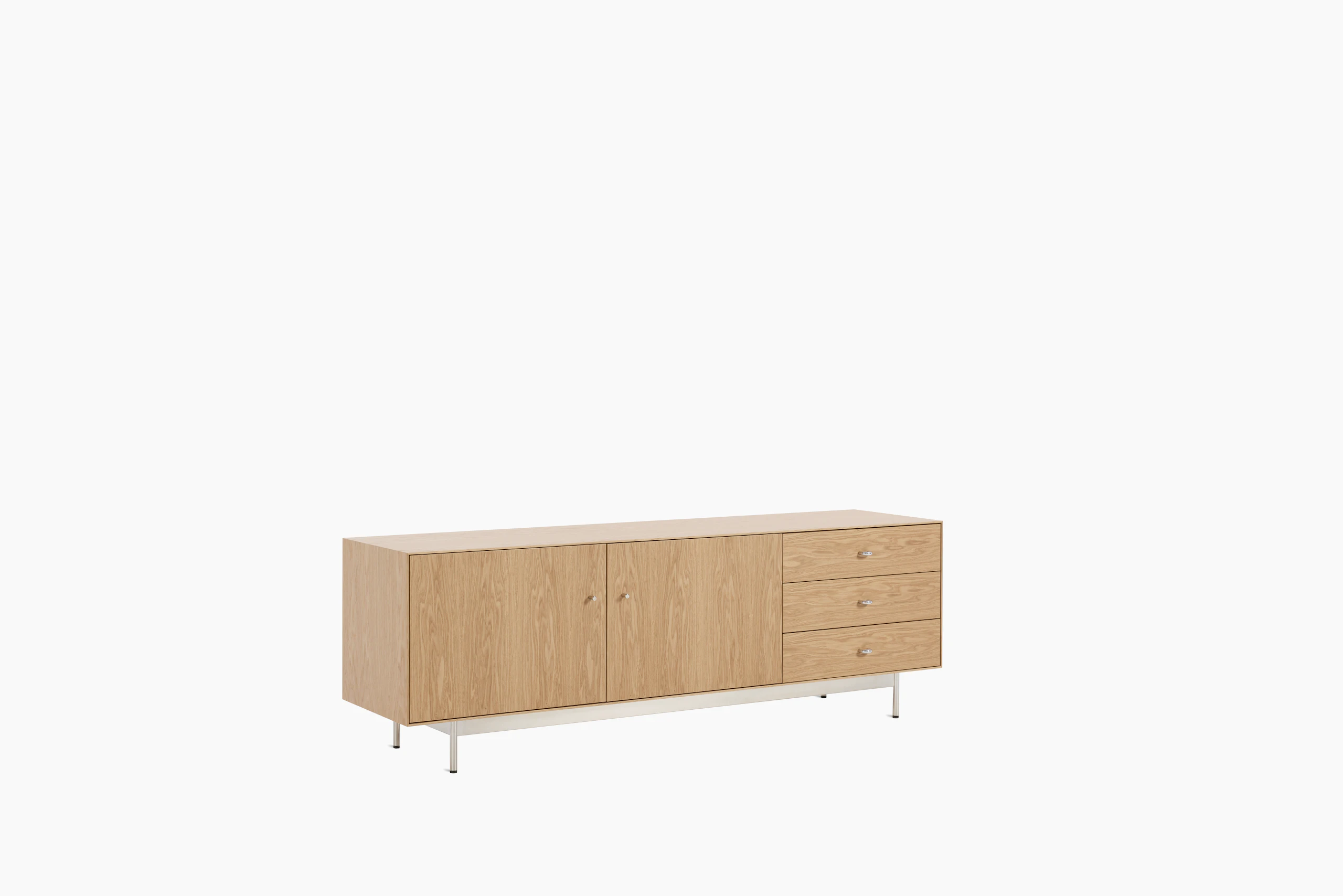 Loop Media Unit, oak, chrome