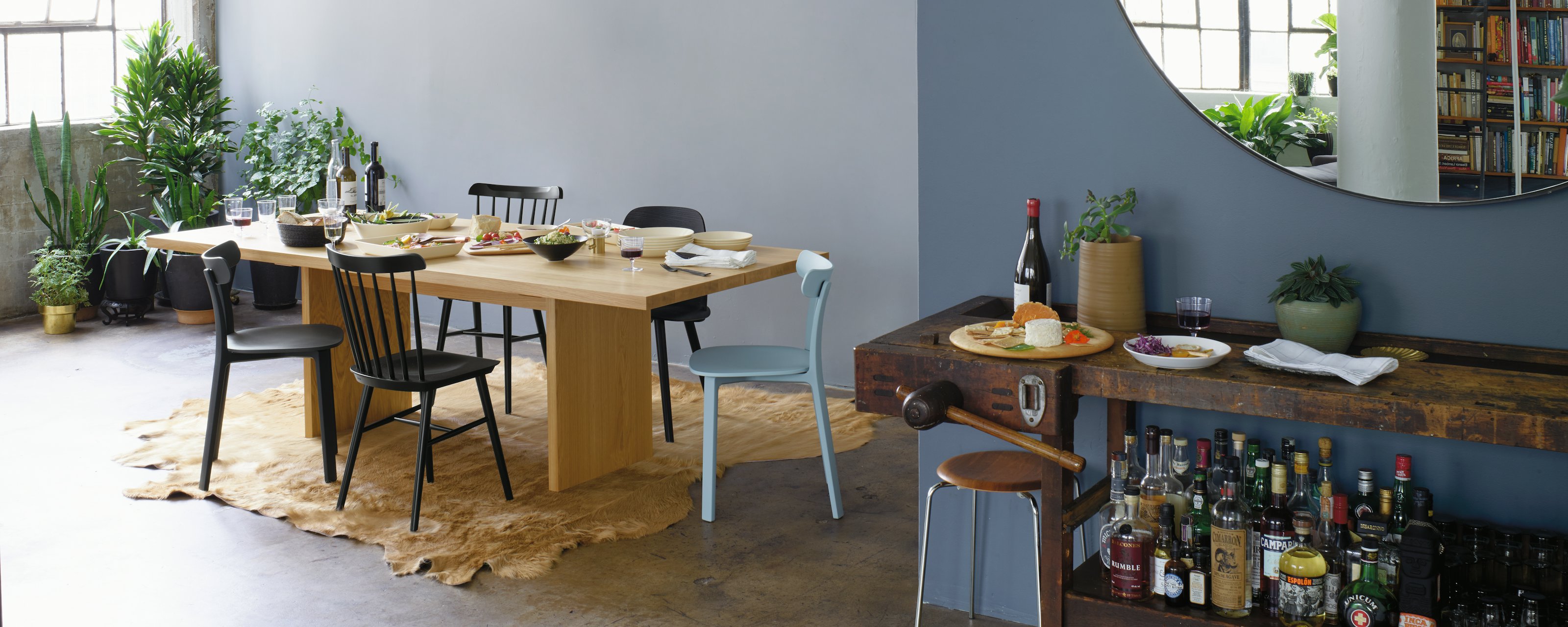 Salt Chairs around a dining room table