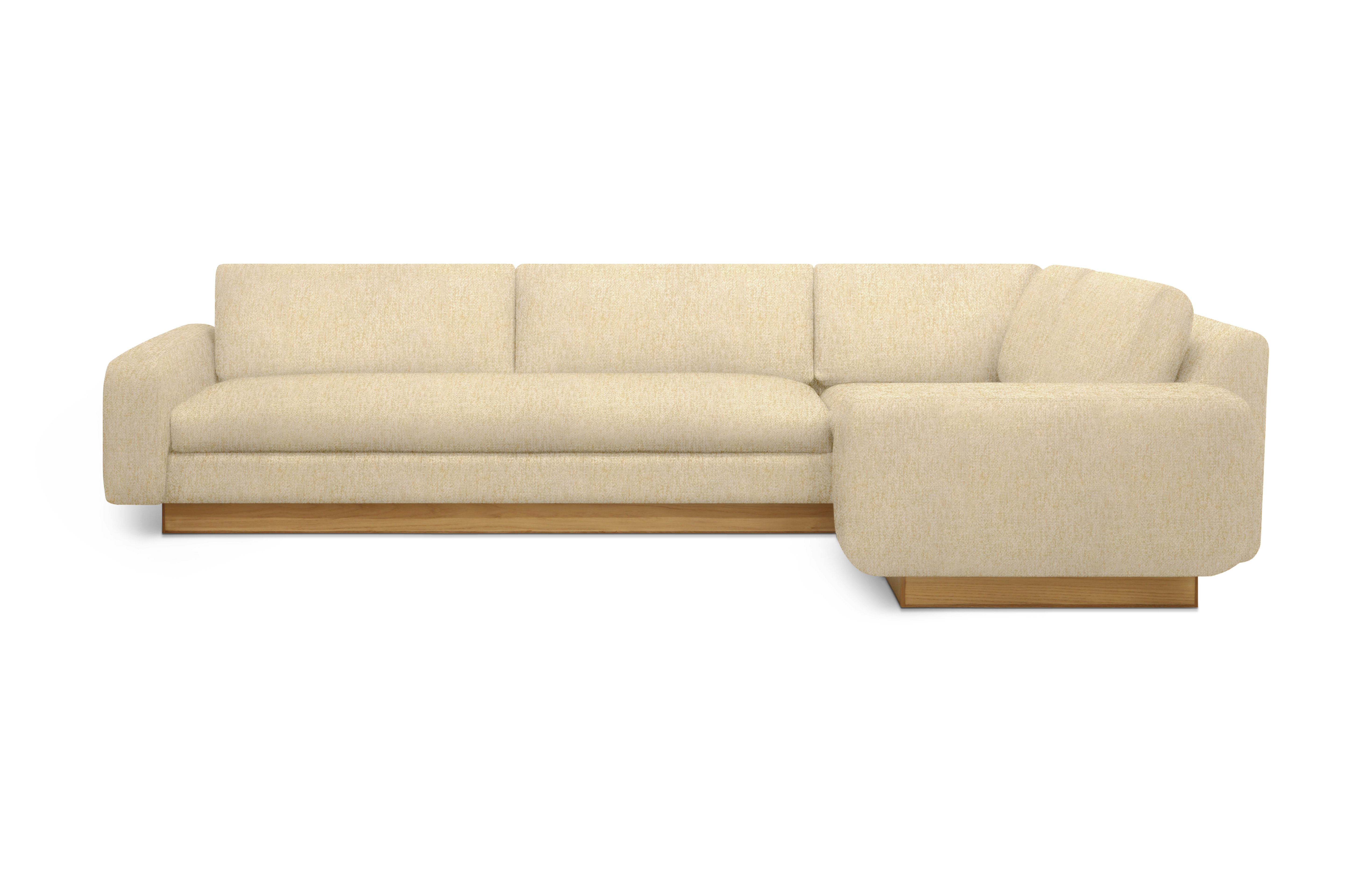 Mesa Corner Sectional - Right,  Novato,  Parchment,  Oak