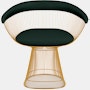 Platner Armchair - Gold,  Volo Leather,  Arbour Shade