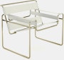 Wassily Chair - Belting Leather, Cream, Gold