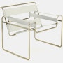 Wassily Chair - Belting Leather, Cream, Gold