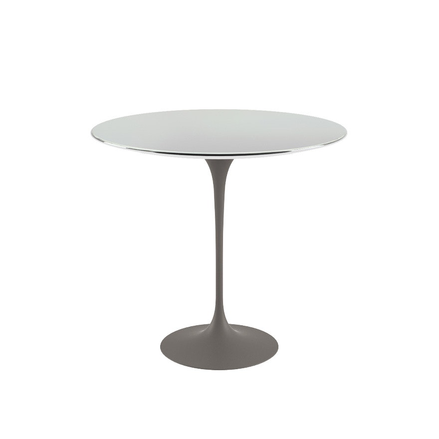 Saarinen Oval Side Table - 22",  Chrome,  Chrome,  Grey"