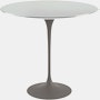 Saarinen Oval Side Table - 22",  Chrome,  Chrome,  Grey"