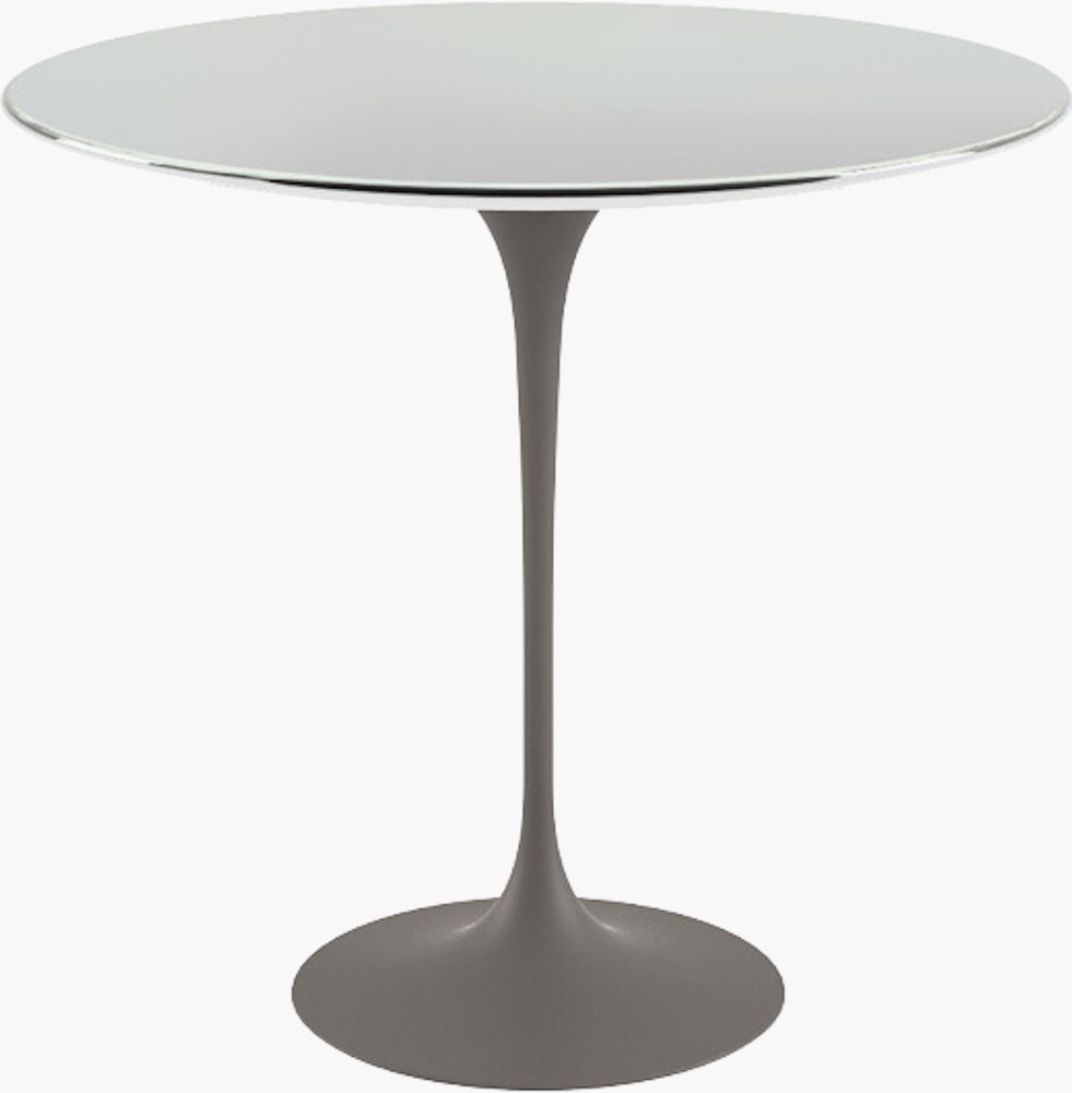 Saarinen Oval Side Table - 22",  Chrome,  Chrome,  Grey"