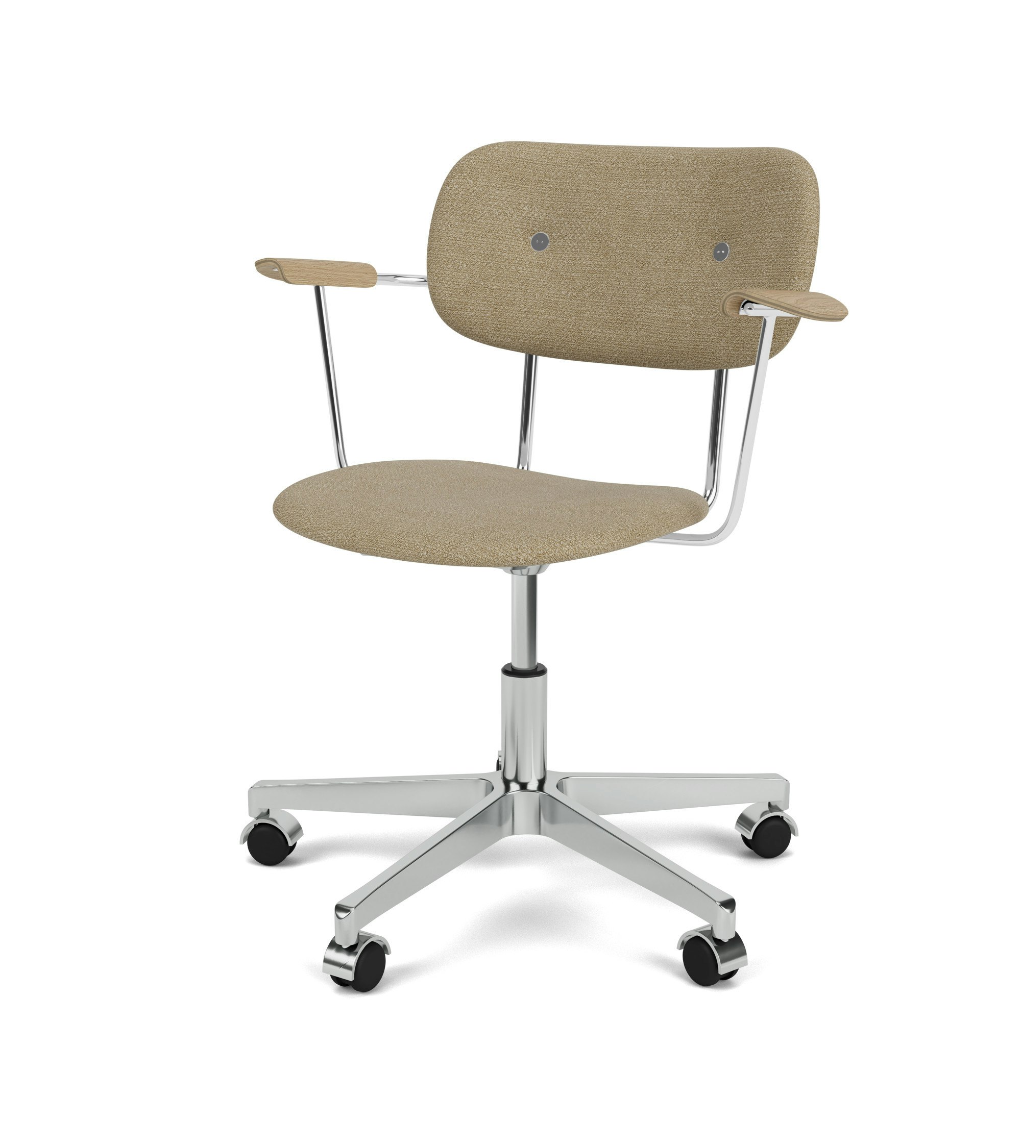 Co Veneer Task Chair in boucle and aluminum