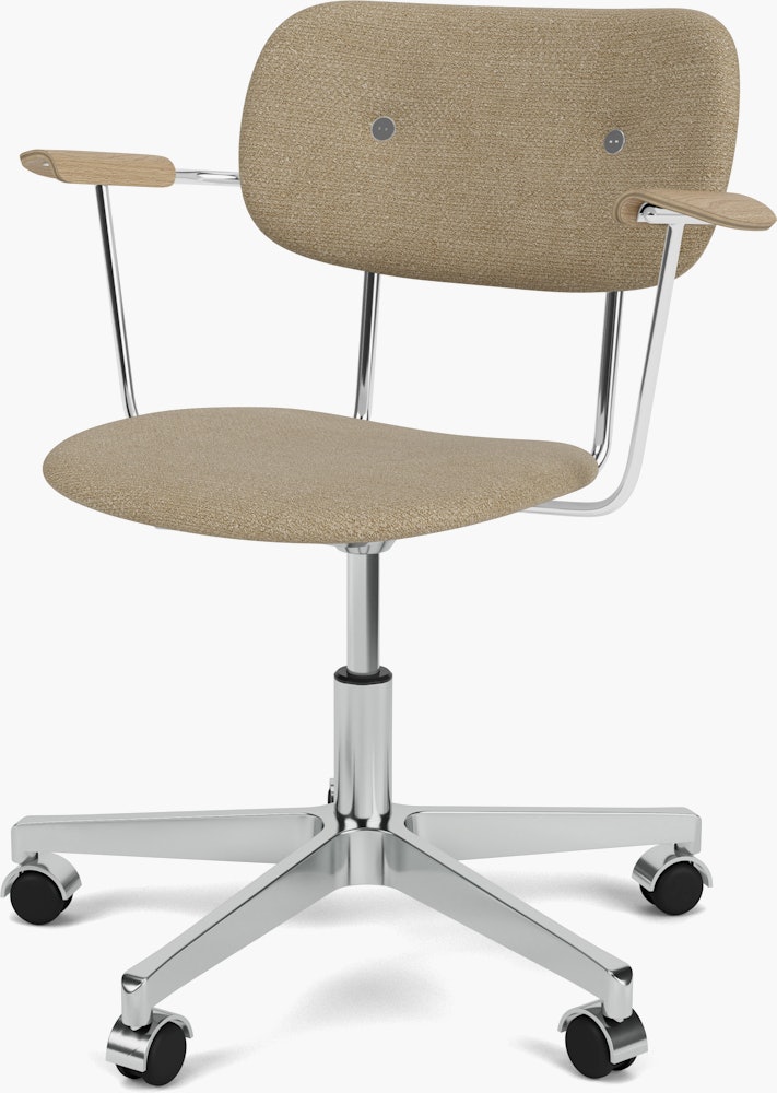 Co Veneer Task Chair in boucle and aluminum