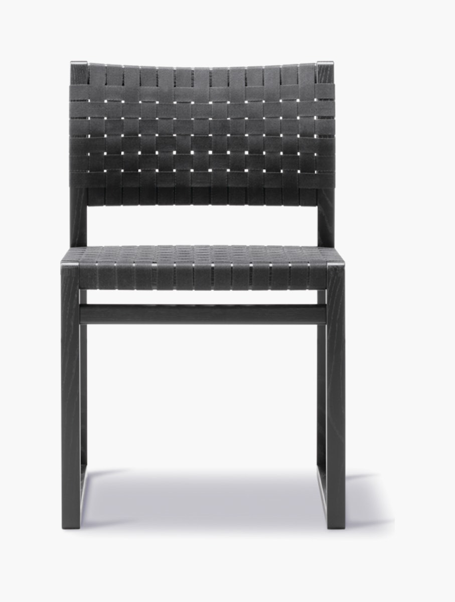 BM61 Dining Chair, Black/Black Webbing