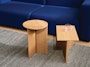 Wood Slit Side Table