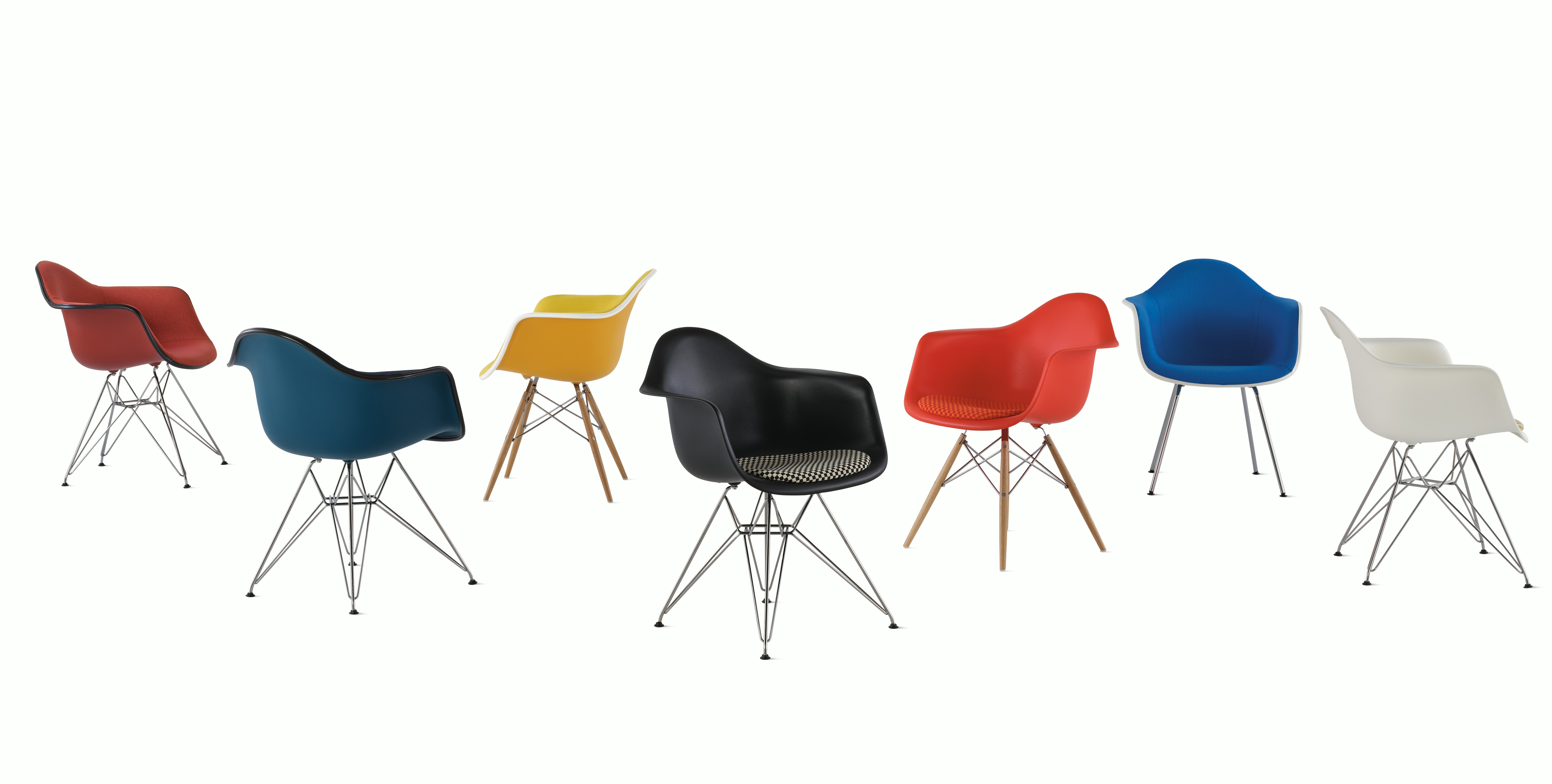 Eames Upholstered Molded Plastic Armchair