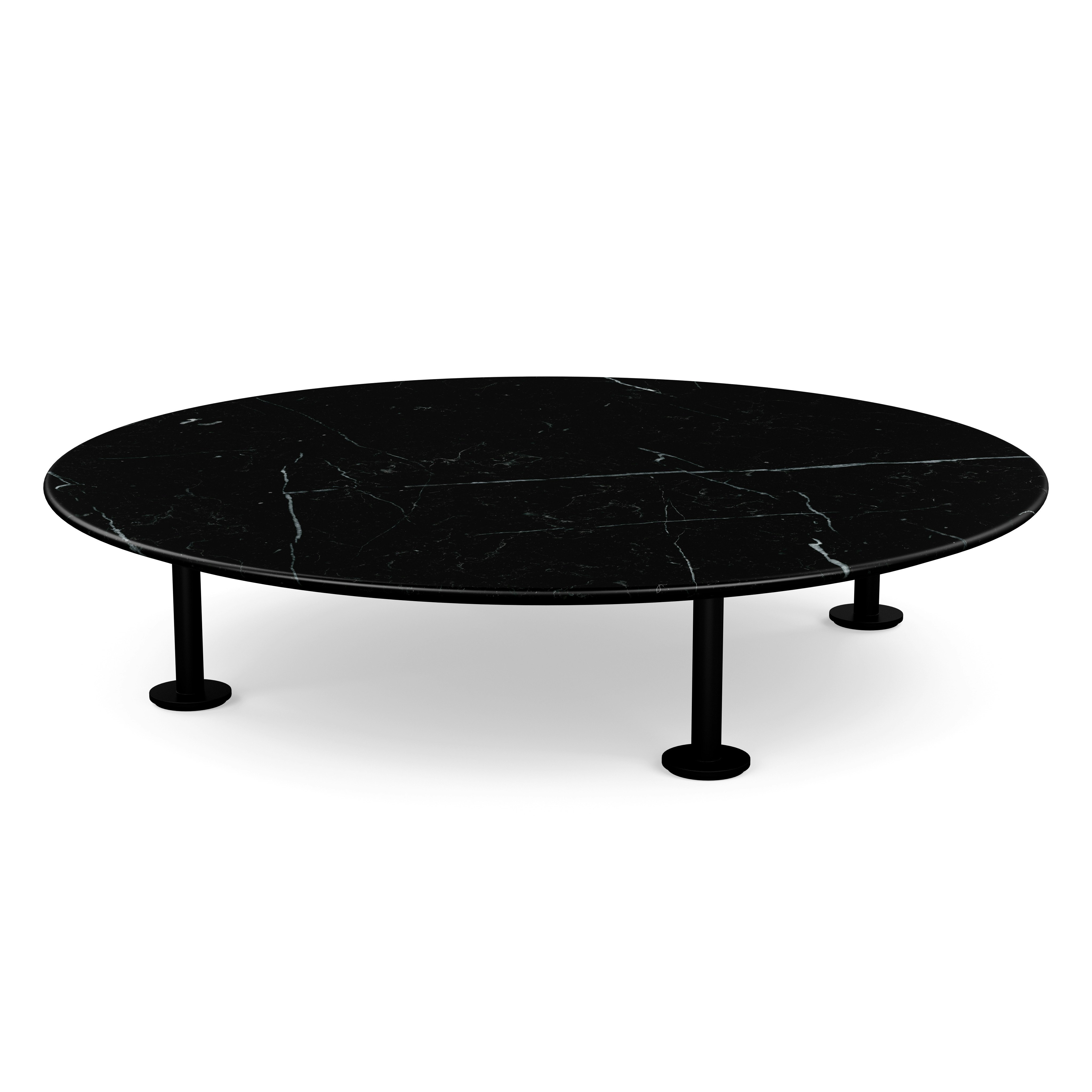 Grasshopper Coffee Table - Marble, Satin Nero Marquina, Black