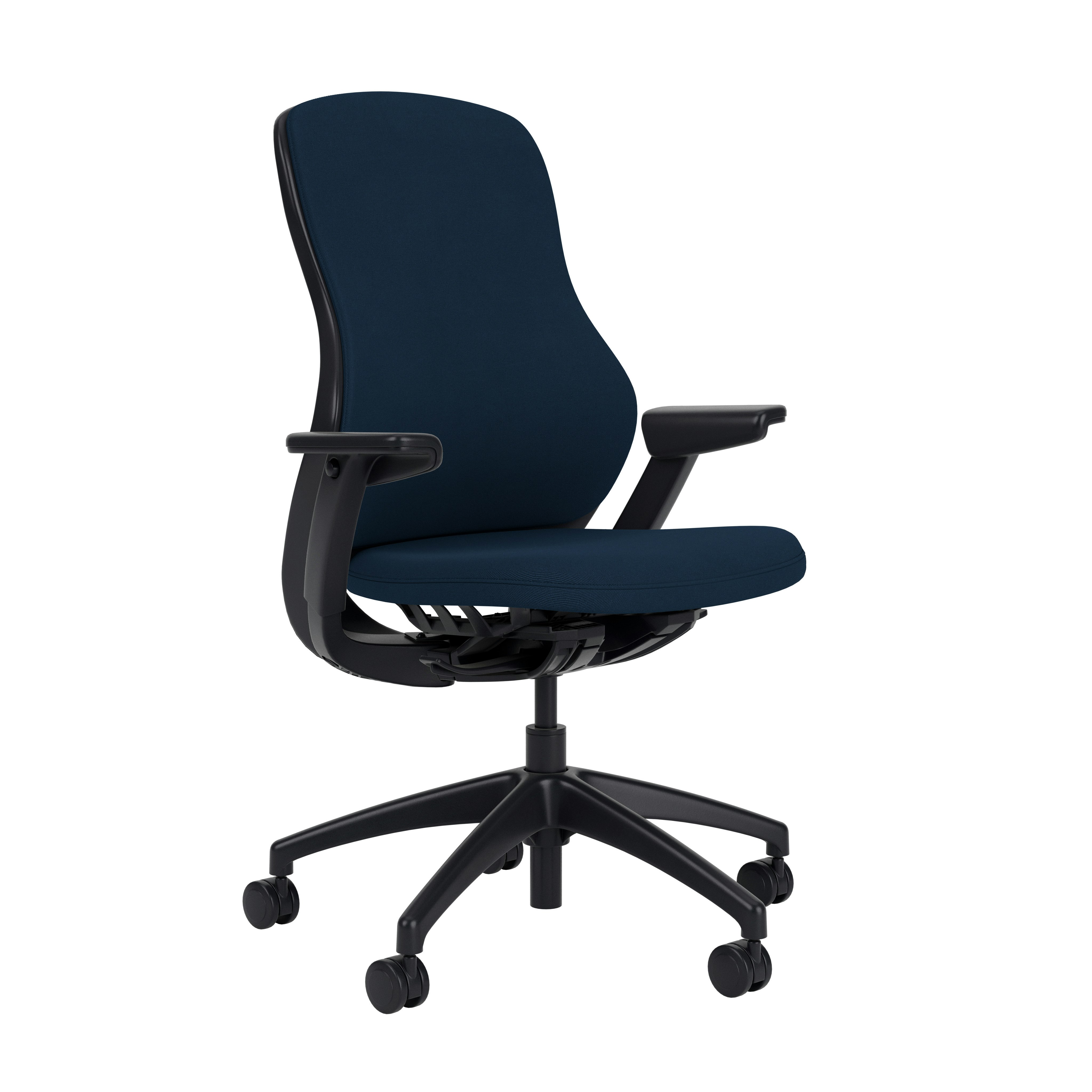 ReGeneration Fully Upholstered Task Chair, Height Adjustable, Bluemarine, Plastic
