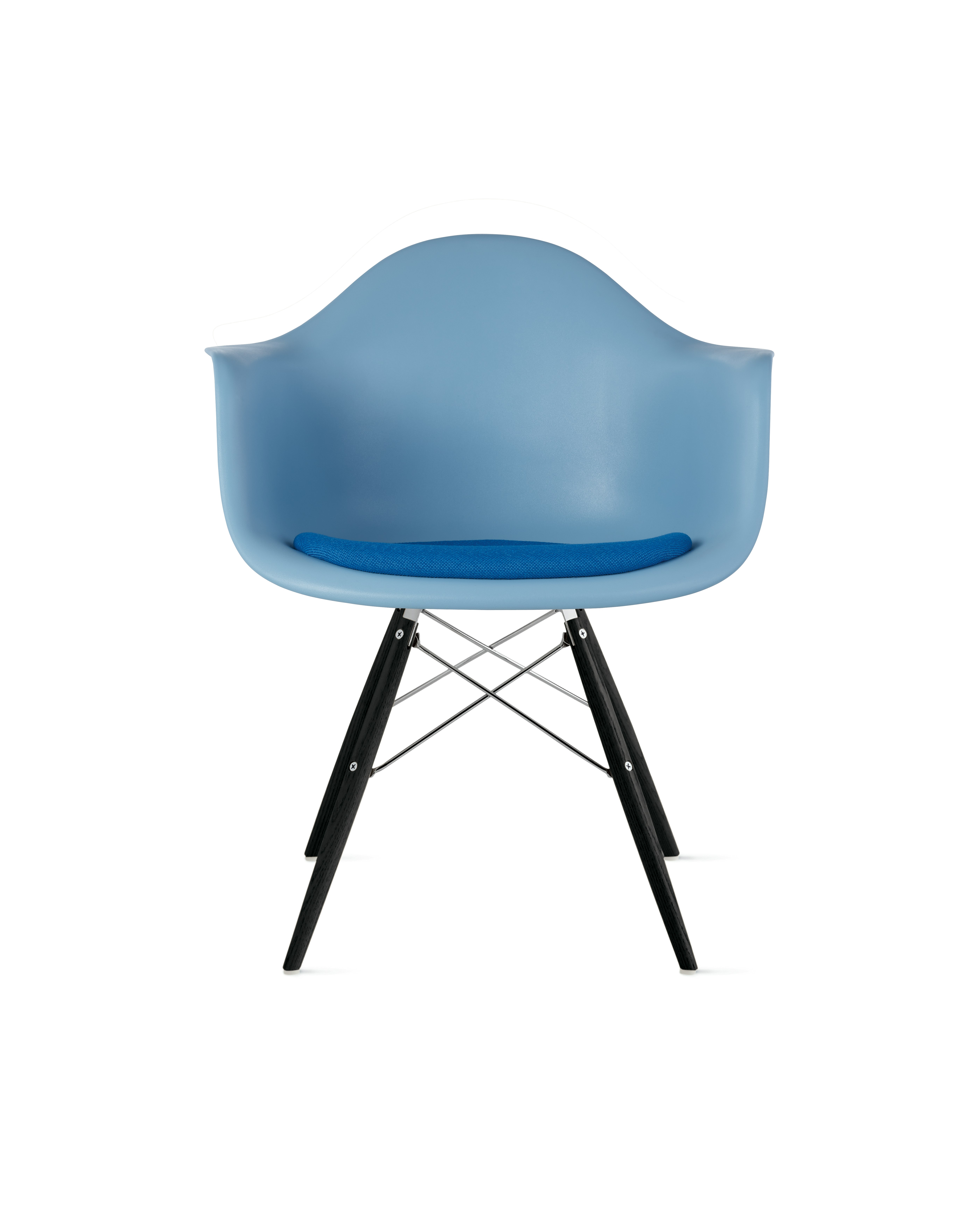 Eames Molded Plastic Armchair with Seat Pad